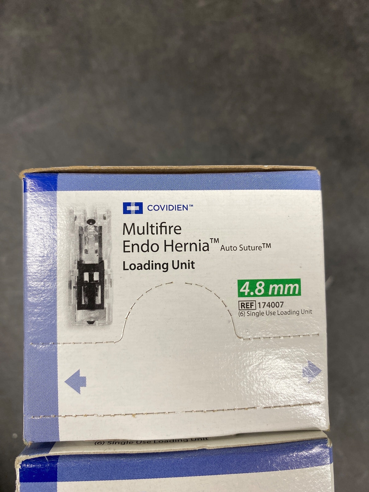 174007 - COVIDIEN - MultiFire Endo Hernia Single-Use Staple Loading Unit, Blue, (BX/1)