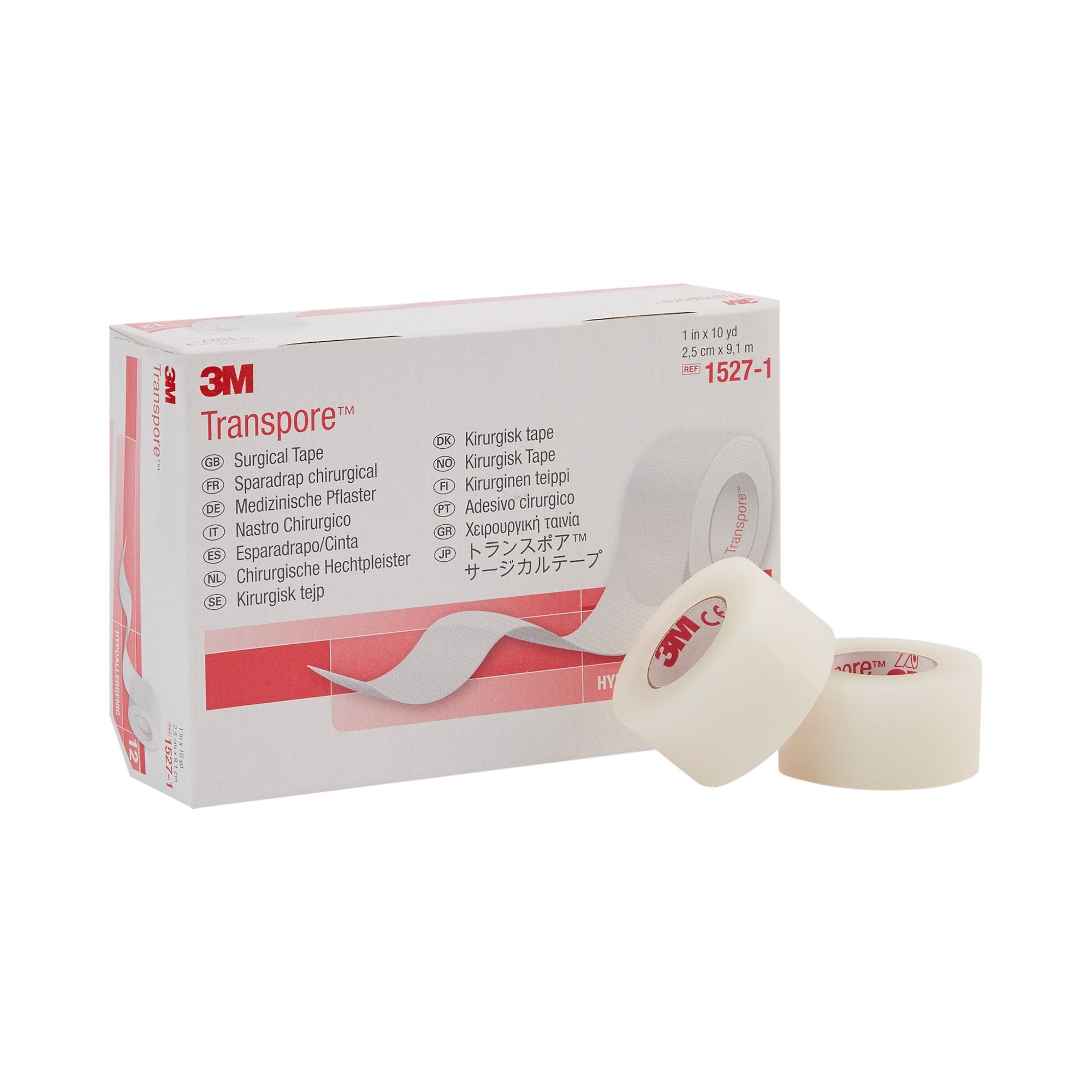 5762 - 3M - 3M Transpore Medical Tape Transparent 1 in X 10 yd Plastic, 1527-1, Case of 120, (CS)