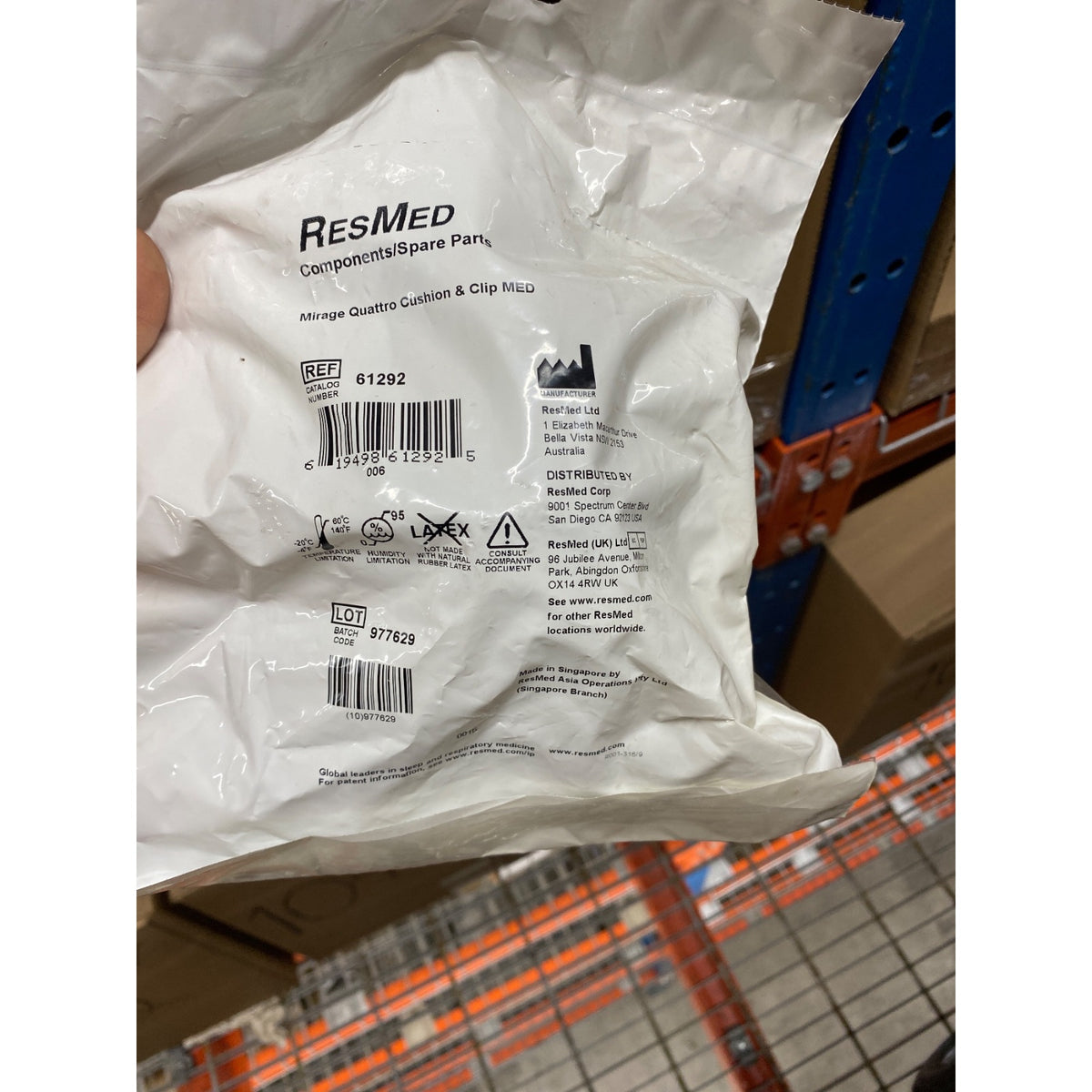 61292 - RESMED - Mirage Quattro cushion & clip med, (EA/1)