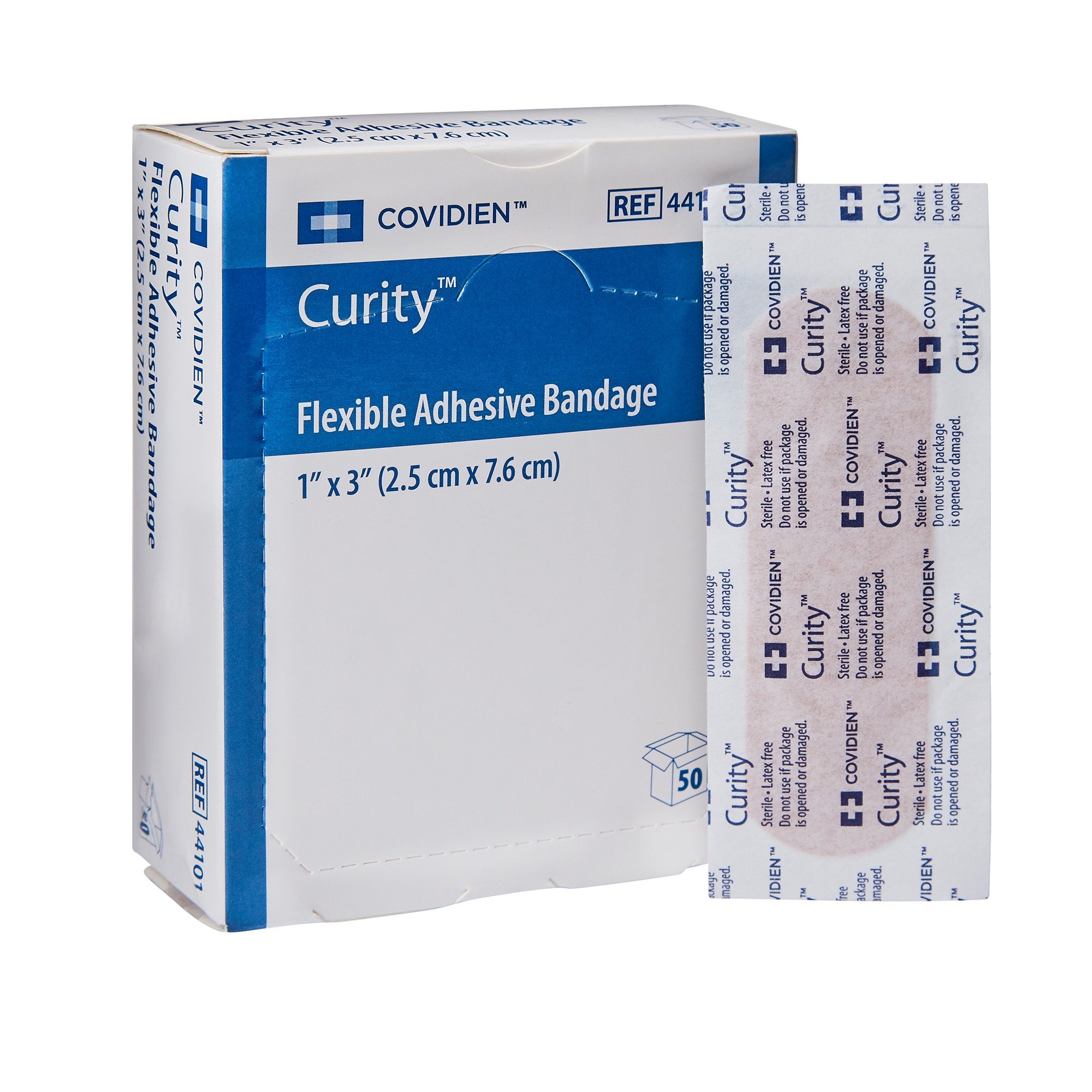 731917 - Curity - Curity Adhesive Strip Fabric Tan 1 X 3 Inch Sterile, 44101-, Case of 1200, (CS)