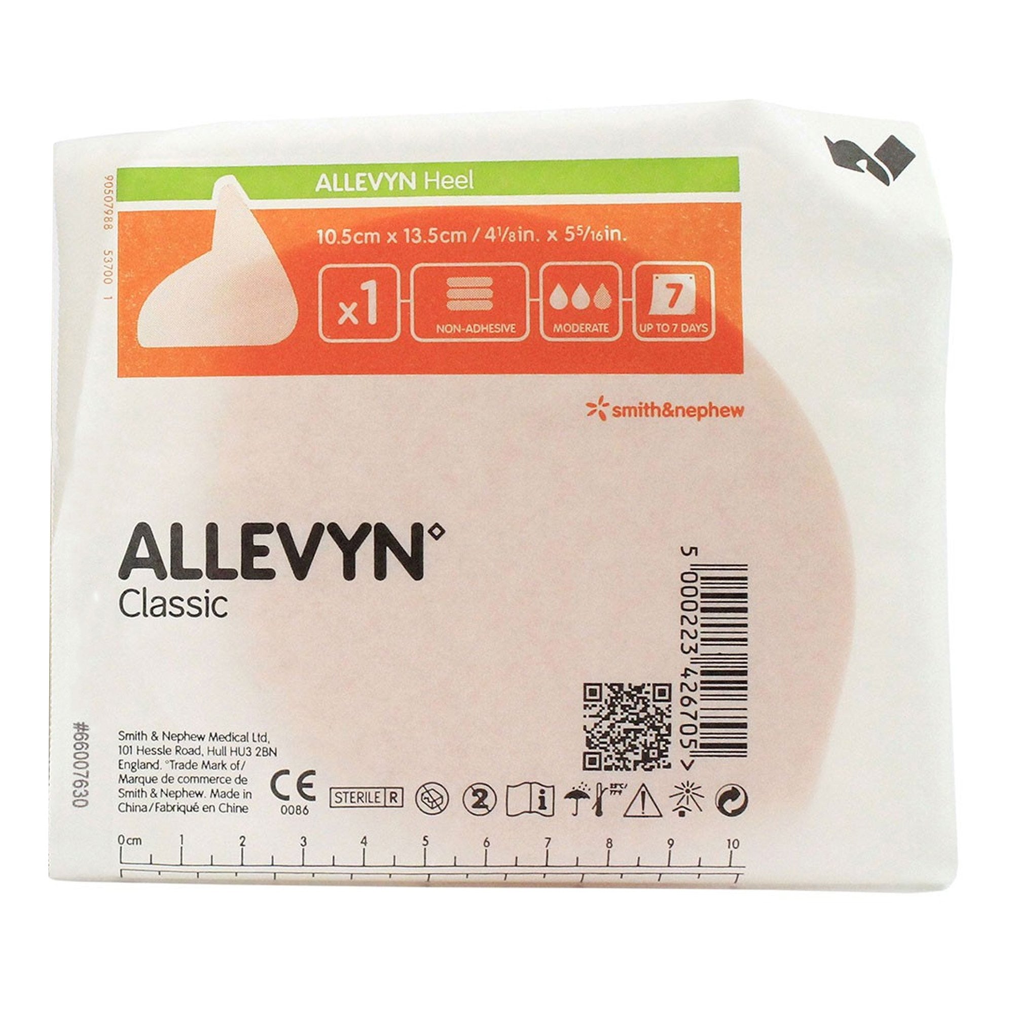 407366 - Allevyn - Allevyn Heel Foam Dressing 4-1/2 X 5-1/2 Inch Without Border Film Backing Nonadhesive Heel Sterile, 66007630, Case of 30, (CS)