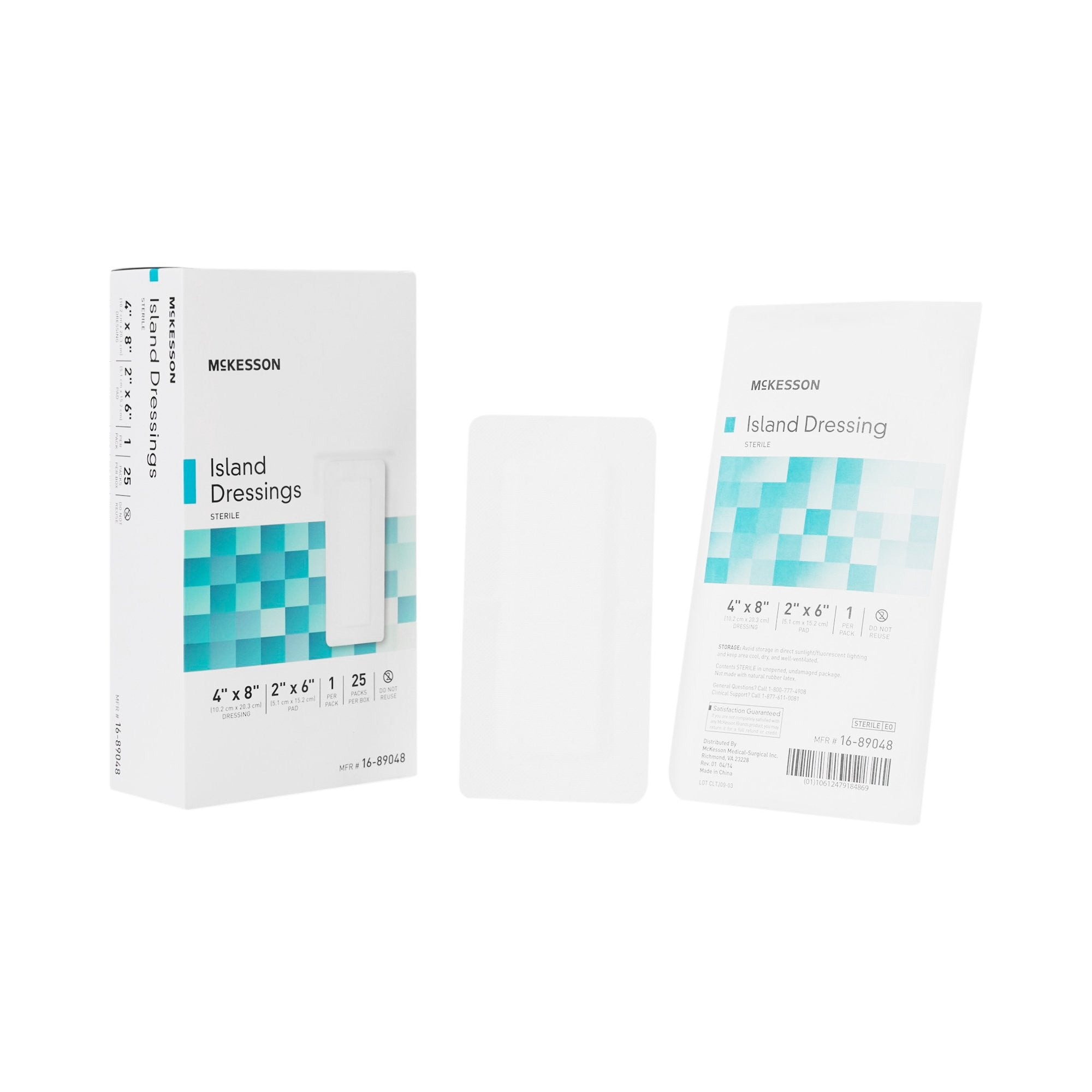 488924 - McKesson - McKesson Island Dressing 4 X 8 Inch Rectangle Sterile, 16-89048, Pack of 1, (EA)