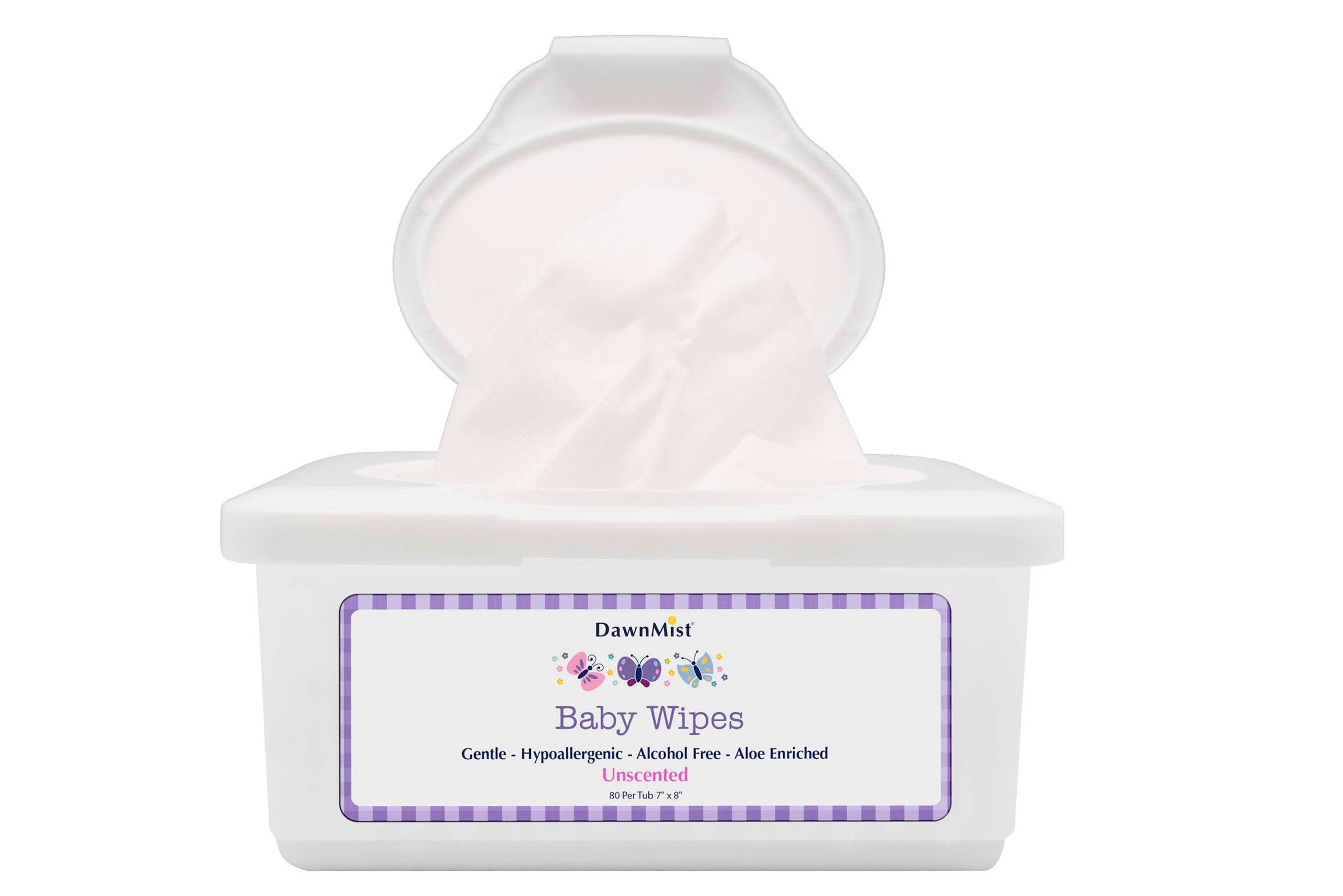 669078 - Dawn - Baby Wipe DawnMist Tub Unscented 80 Count BWU4340 Tube of 80, (TU)