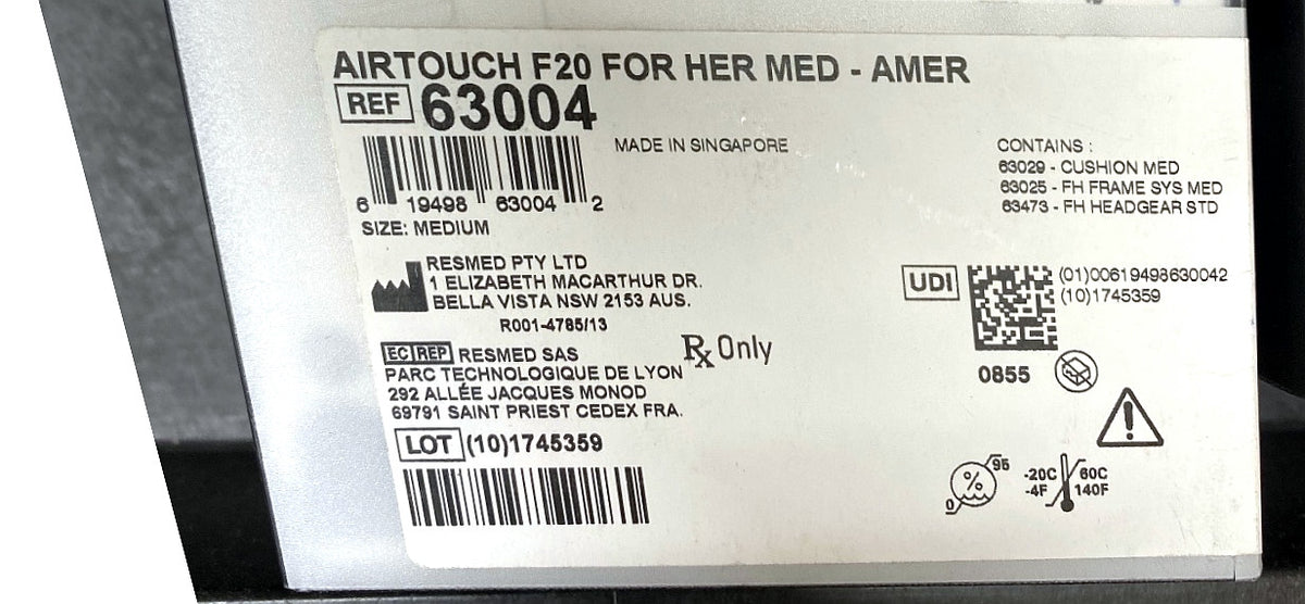 63004 - RESMED - AirTouch F20 for Her MED, (BX/1)