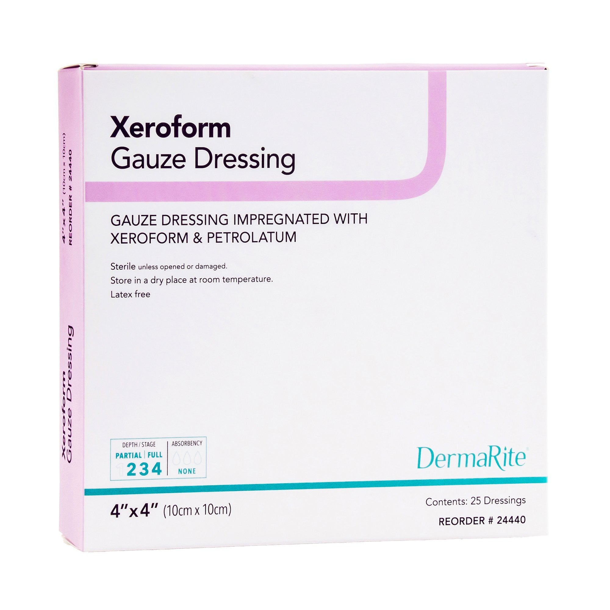 946776 - Xeroform - Xeroform Xeroform Petrolatum Impregnated Dressing Square 4 X 4 Inch Sterile, 24440, Pack of 1, (EA)
