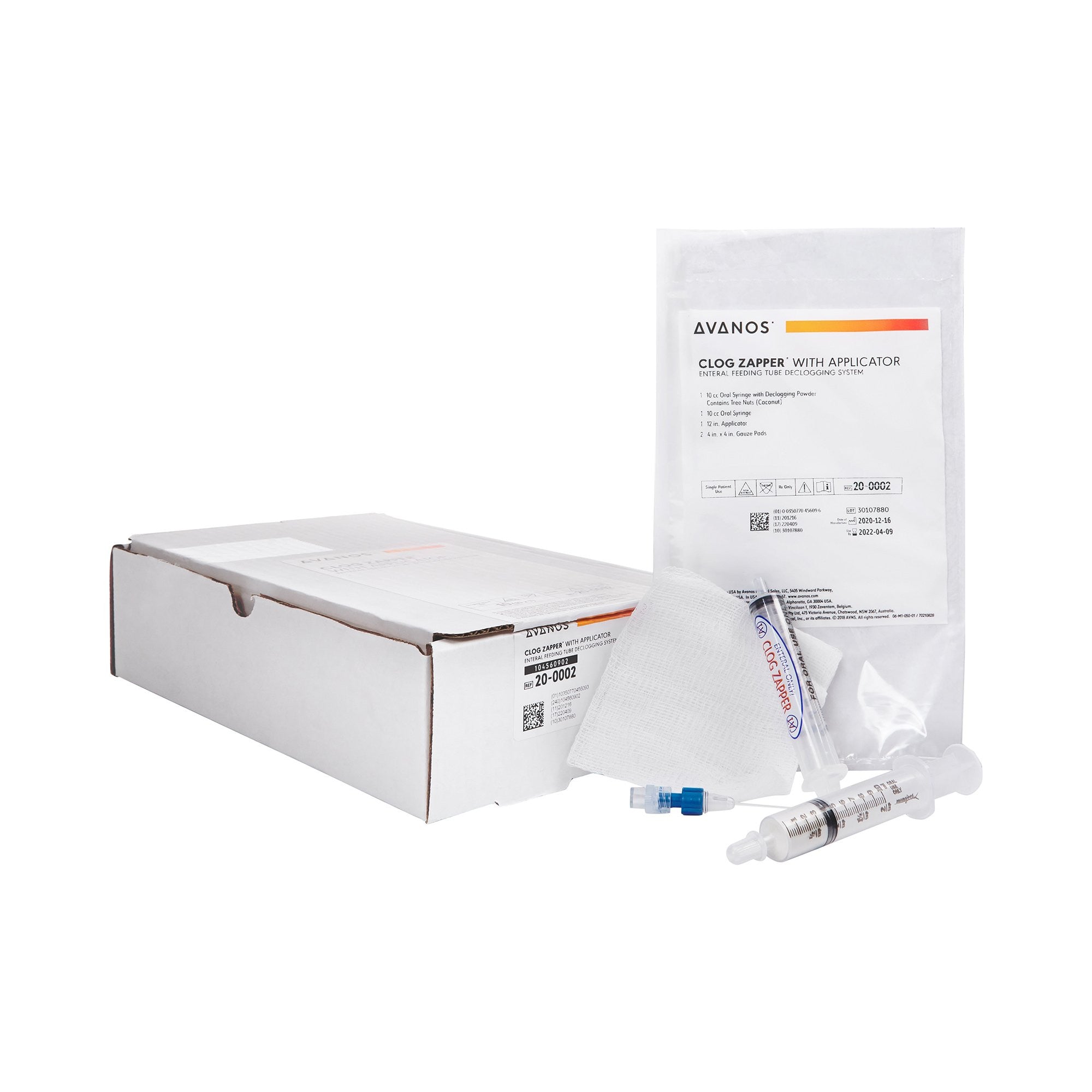 787331 - Clog Zapper - Clog Zapper Enteral Feeding Tube Declogger Kit (2) 10 mL Oral Syringes / 12 Inch Applicator, 20-0002, Case of 10, (CS)