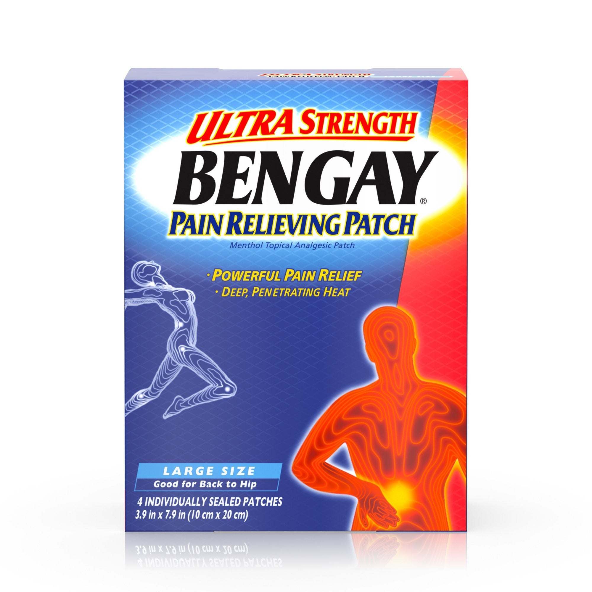 701520 - Bengay - Topical Pain Relief Bengay Ultra Strength 5% Strength Menthol Patch Case of 36, (CS)