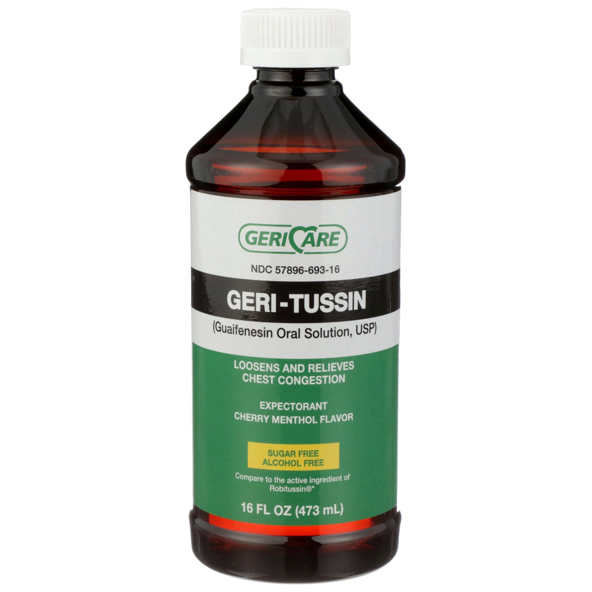 703056 - Geri-Care - Geri-Care Cold and Cough Relief Liquid, Non-drowsy, Guaifenesin 100 mg, 16 oz., Bottle of 1, (EA)