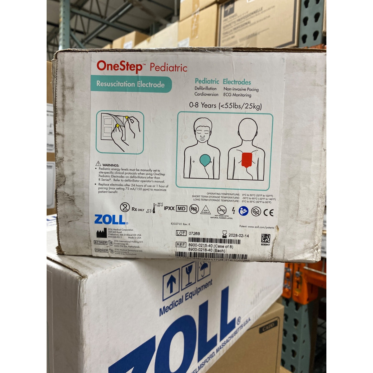 8900-0215-40 - ZOLL - ONESTEP PEDIATRIC ELECTRODE (P/N 8900-0218-40), 8/CASE, (CS/8)