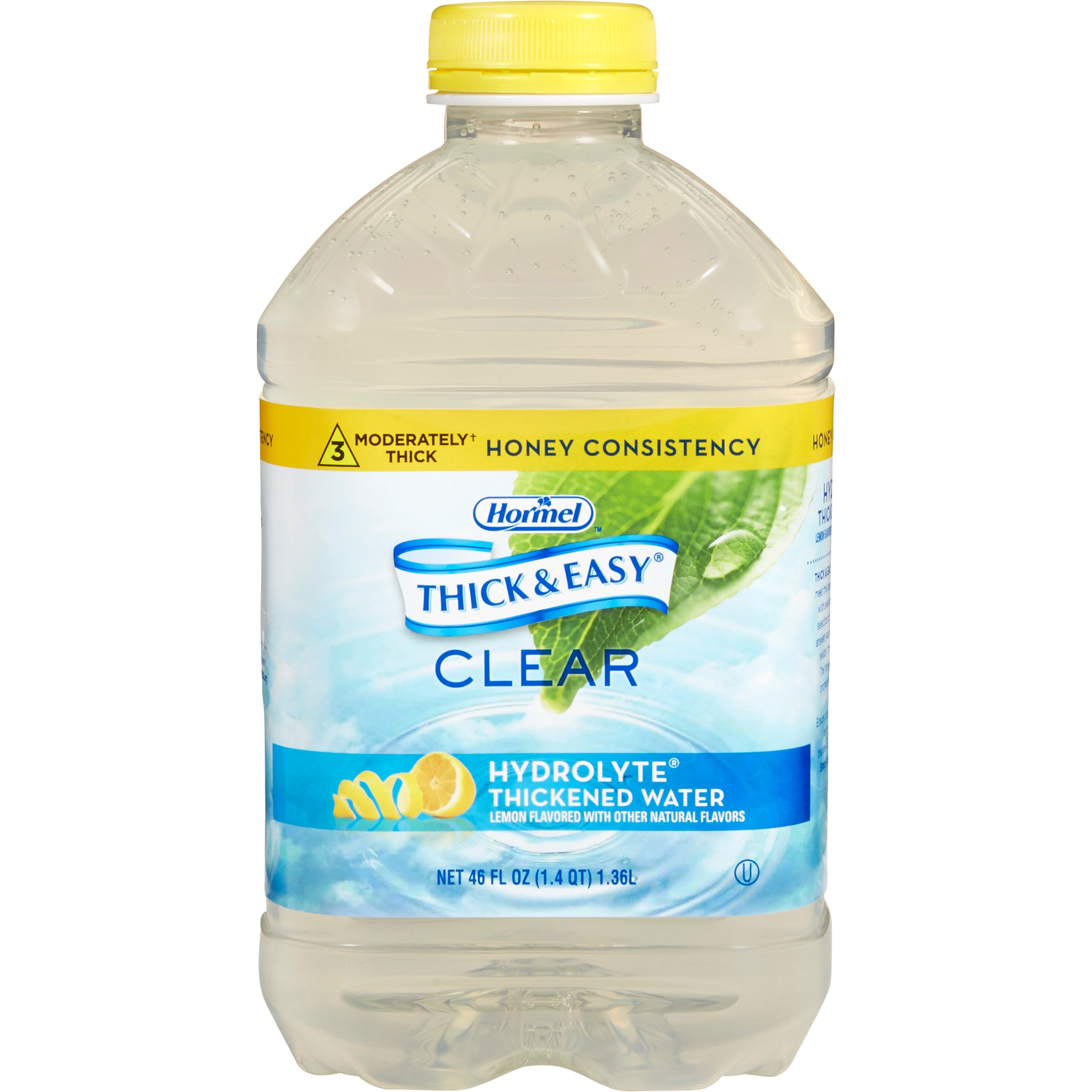 732818 - Thick & Easy - Thickened Water Thick & Easy Hydrolyte 46 oz. Bottle Lemon Flavor Liquid IDDSI Level 3 Moderately Thick/Liquidized 27076 Case of 6, (CS)