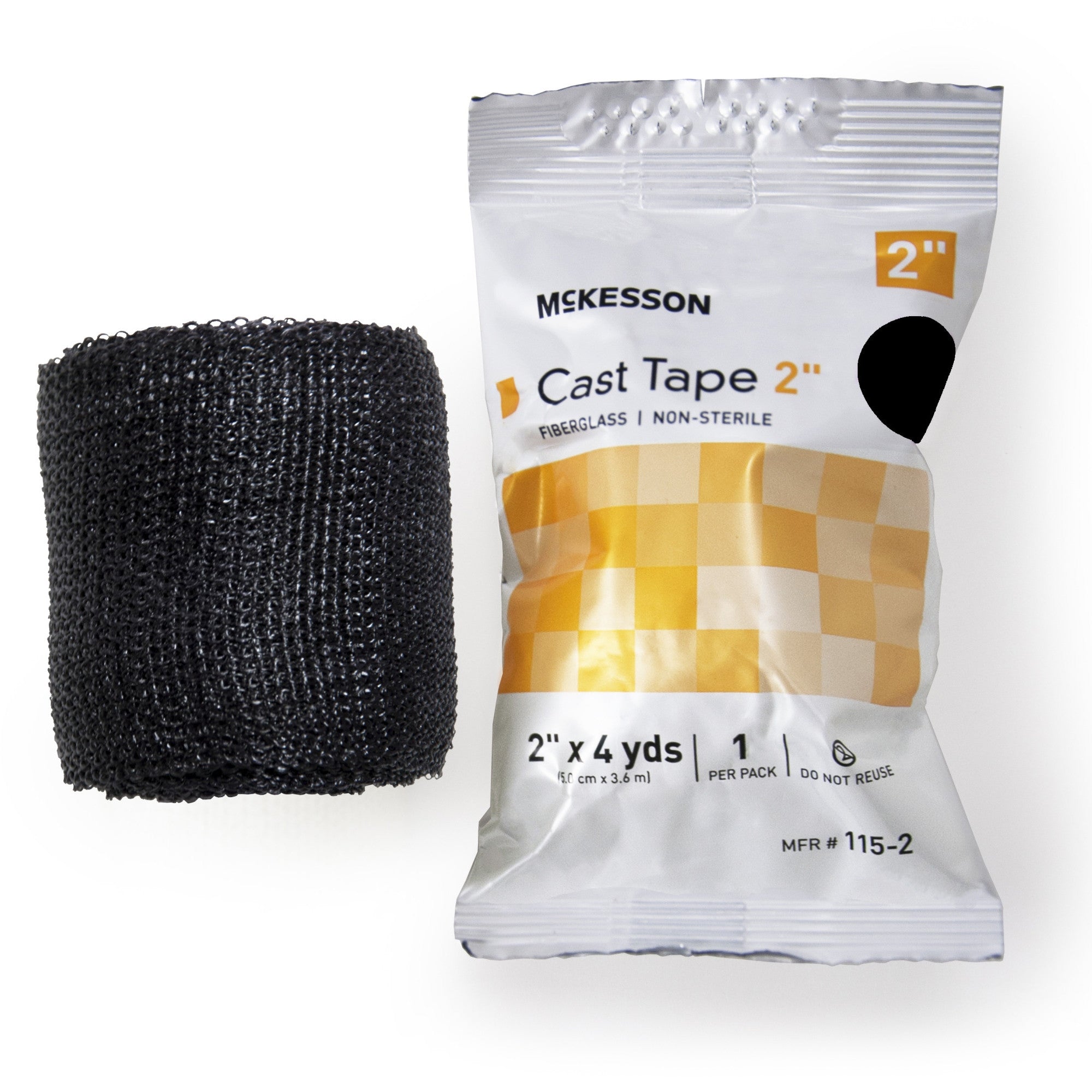733684 - McKesson - Cast Tape McKesson 2 Inch x 12 Foot Fiberglass Black 115-2A Box of 10, (BX)