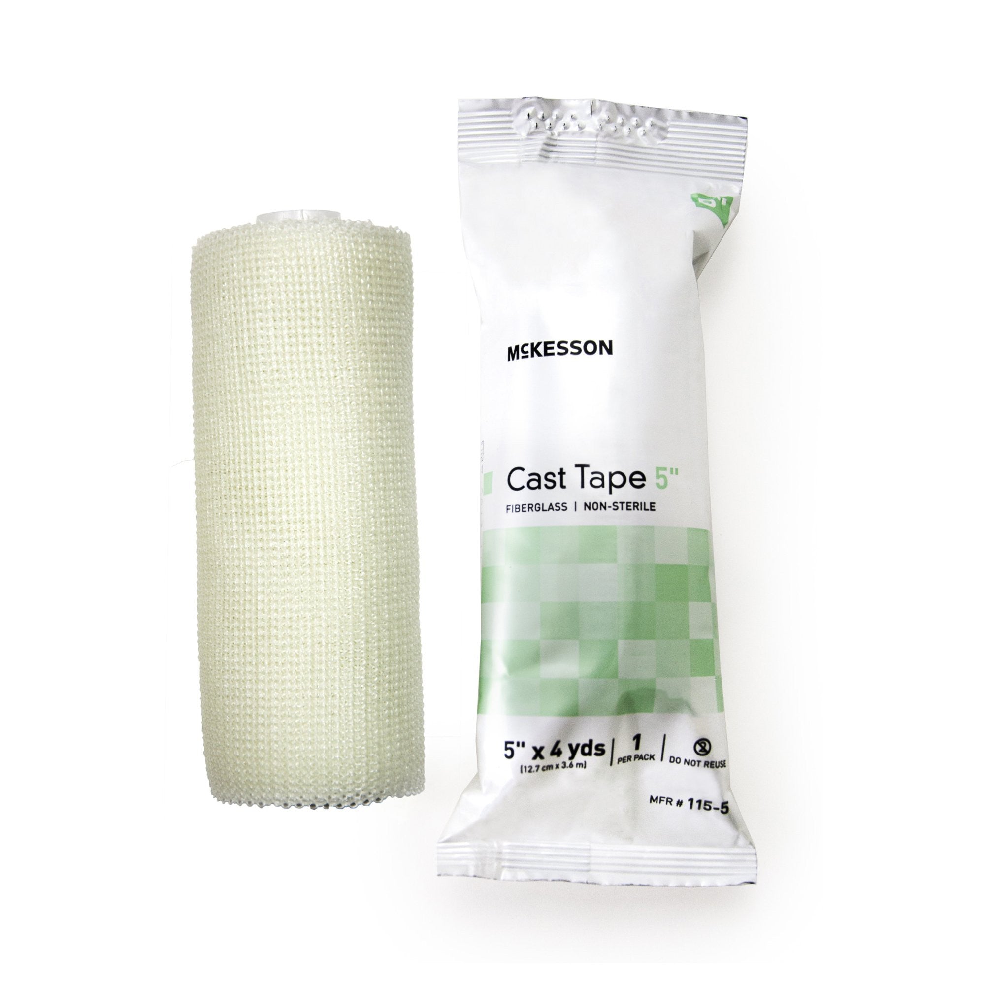 733700 - McKesson - Cast Tape McKesson 5 Inch x 12 Foot Fiberglass White 115-5 Box of 10, (BX)