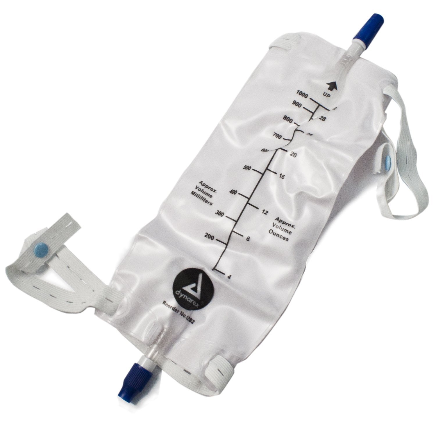 735236 - Dynarex - Urinary Leg Bag Anti-Reflux Valve Sterile Fluid Path 1000 mL Vinyl 4282 Case of 48, (CS)