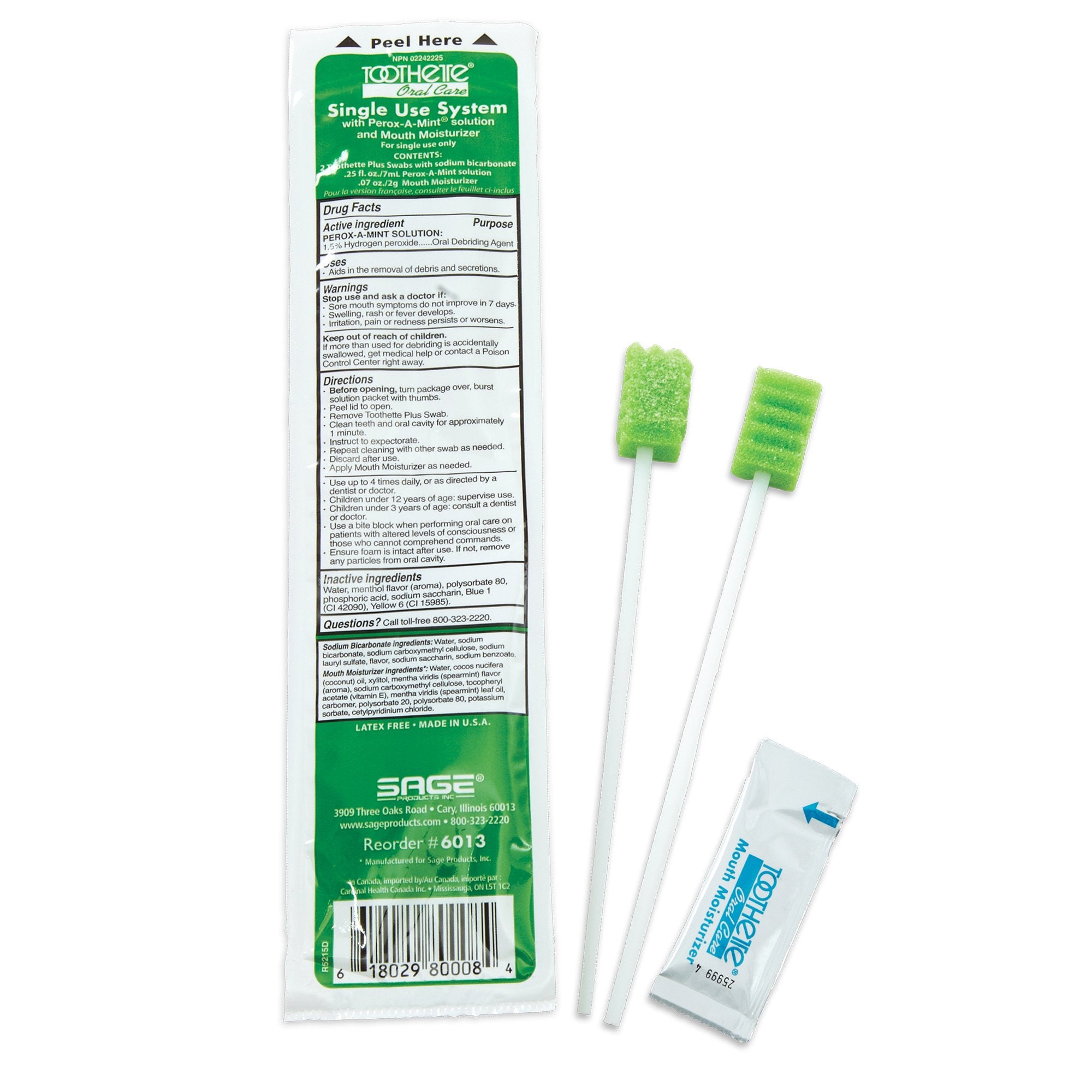 746636 - Toothette - Oral Swab Kit Toothette NonSterile 6013 Pack of 1, (PK)