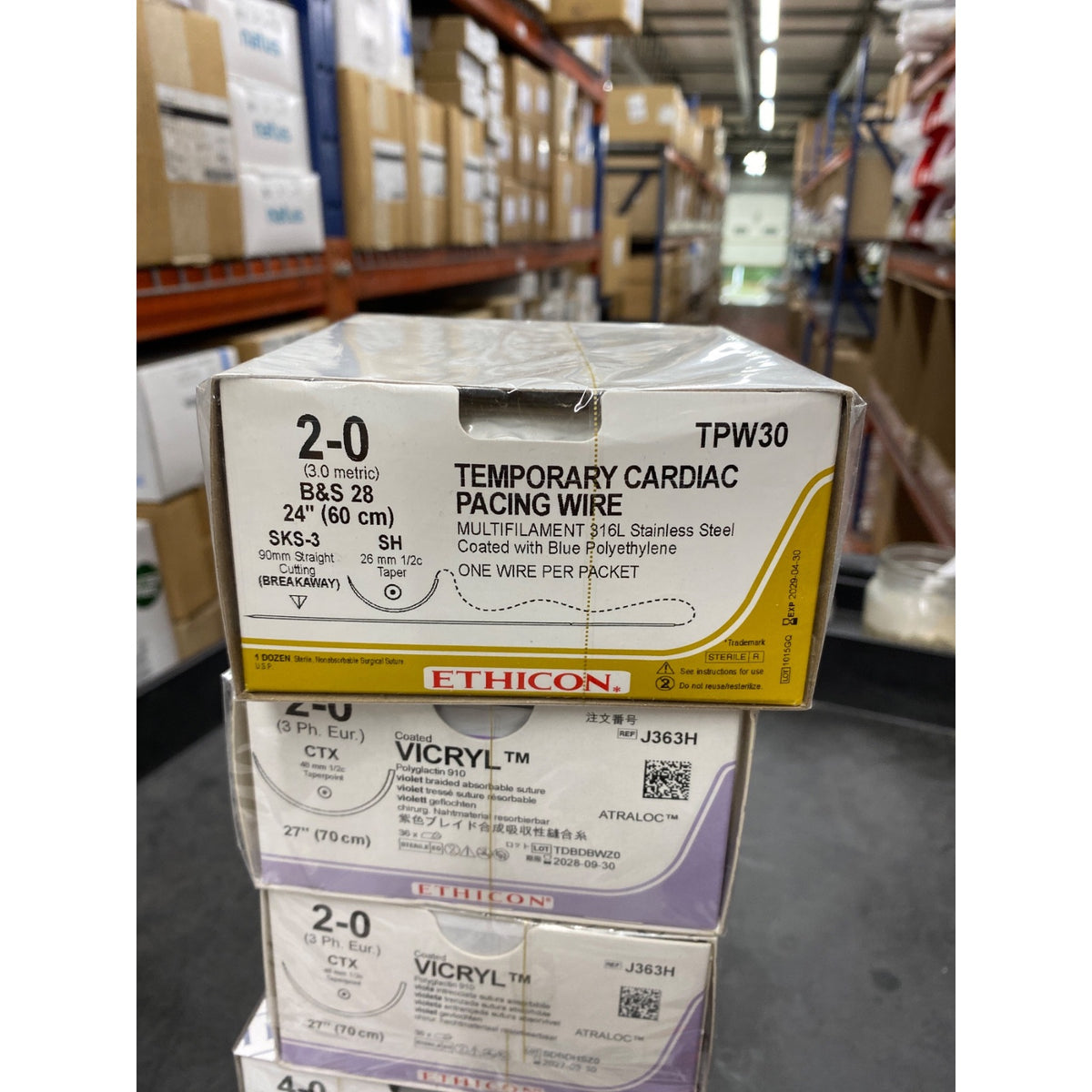 TPW30 - ETHICON - Temporary Cardiac Pacing Wire, (BX/12)