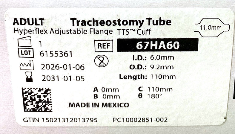 67HA60 - ICU MEDICAL - Bivona, (BX/1)