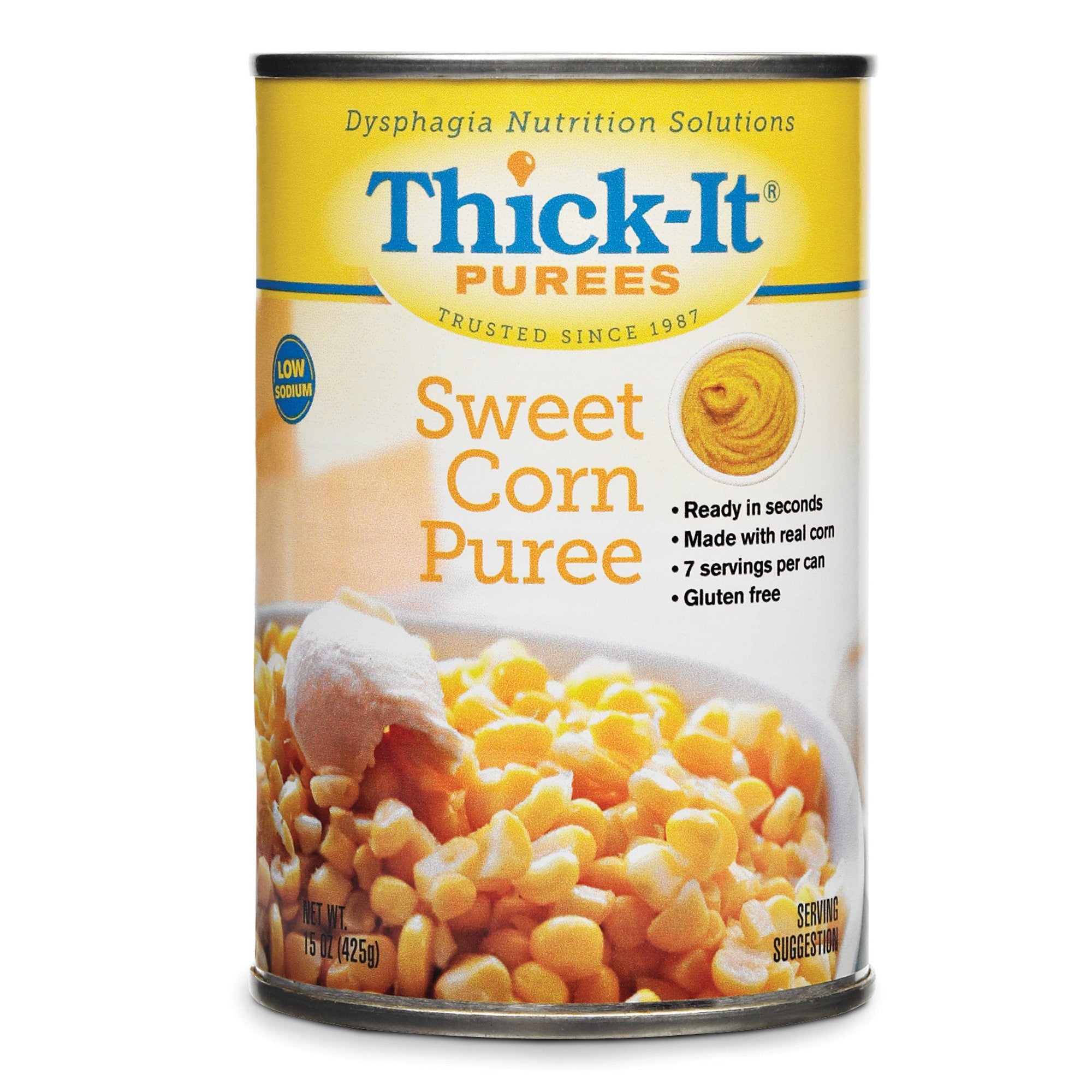 763371 - Thick-It - Thickened Food Thick-It 15 oz. Can Sweet Corn Flavor Puree IDDSI Level 4 Extremely Thick/Pureed H304-F8800 Pack of 1, (EA)