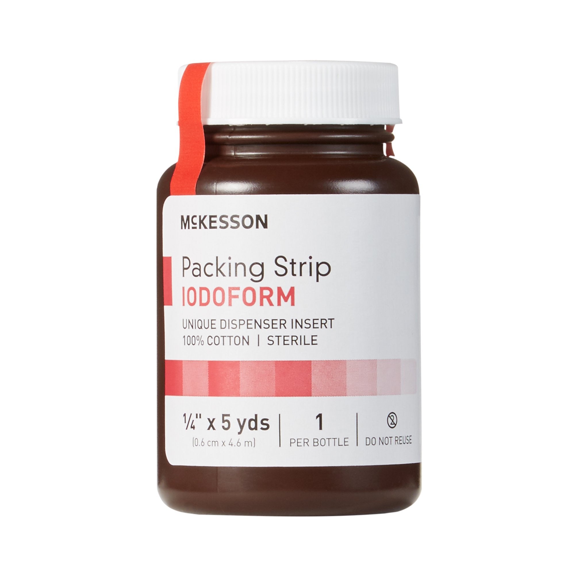 470440 - McKesson - McKesson Wound Packing Strip Iodoform 1/4 Inch X 5 Yard Sterile Antiseptic, 61-59145, Case of 12, (CS)