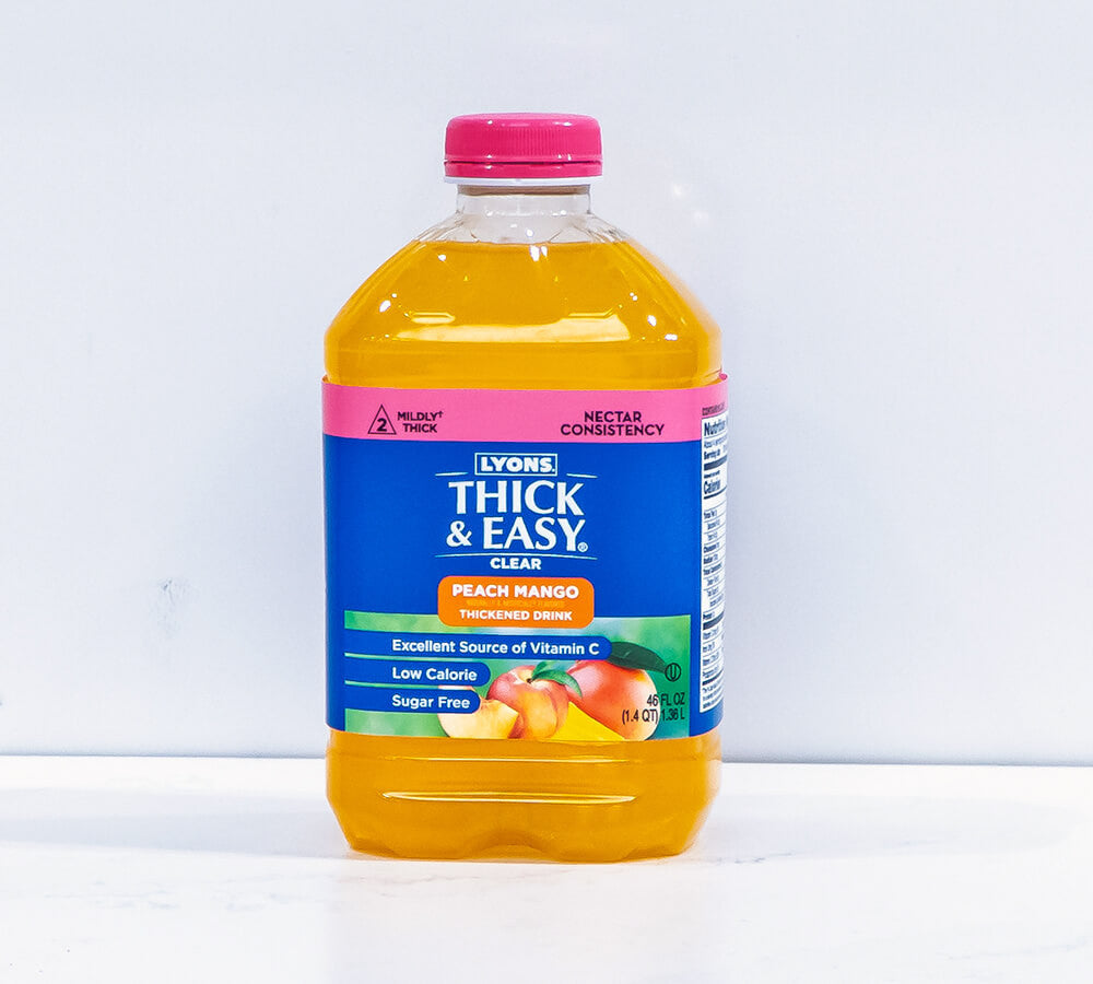 1058825 - Thick & Easy - Thickened Beverage Thick & Easy Clear 46 oz. Bottle Peach Mango Flavor Liquid IDDSI Level 2 Mildly Thick 79018 Case of 6, (CS)