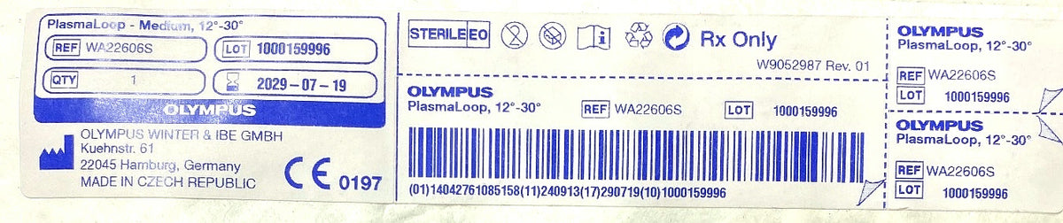 WA22606S - OLYMPUS - HF-resection electrode PlasmaLoop loop, medium, 24 Fr., 12°-30°, PK TURis, (EA/1)