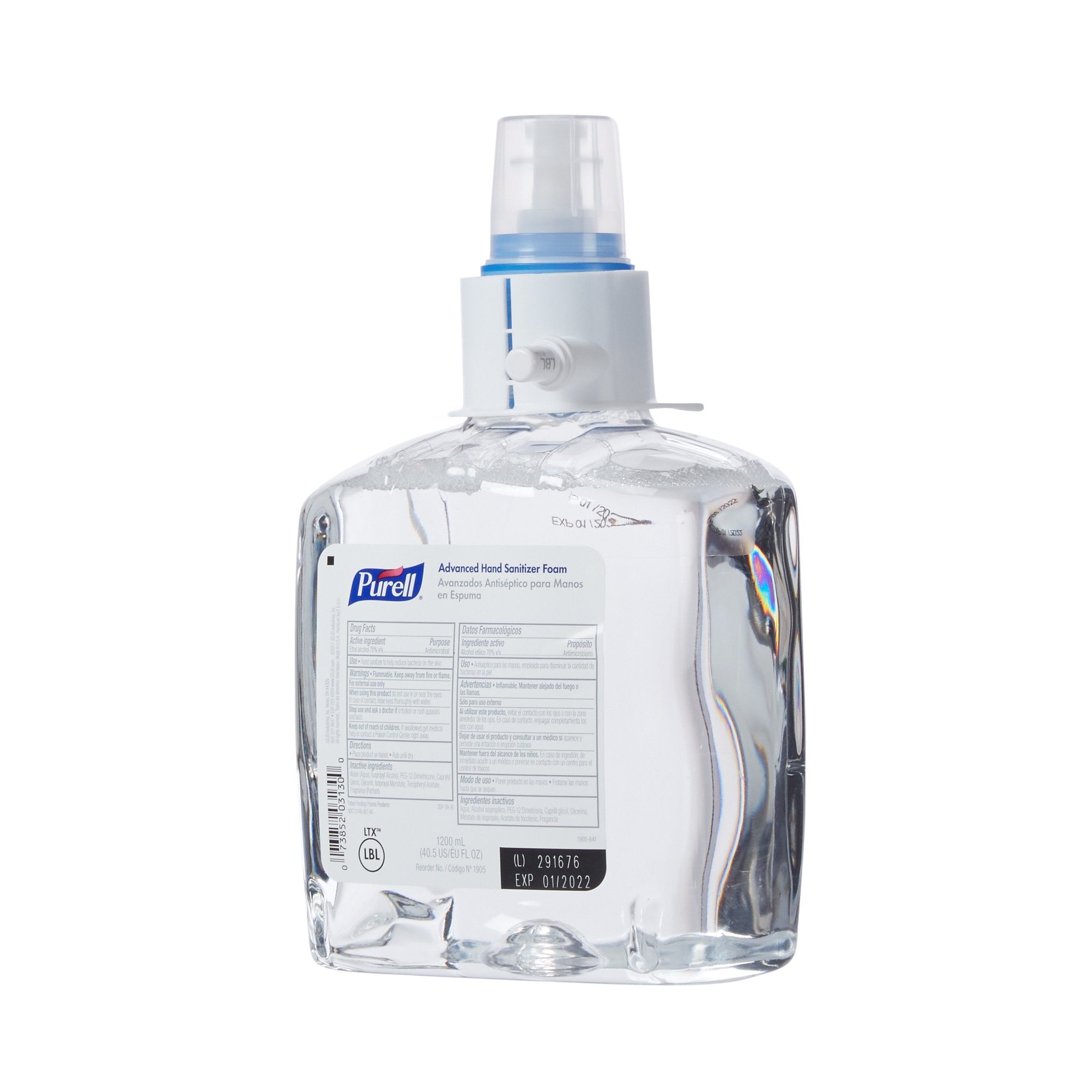796445 - Purell - Hand Sanitizer Purell Advanced 1,200 mL Ethyl Alcohol Foaming Dispenser Refill Bottle 1905-02 Pack of 1, (EA)