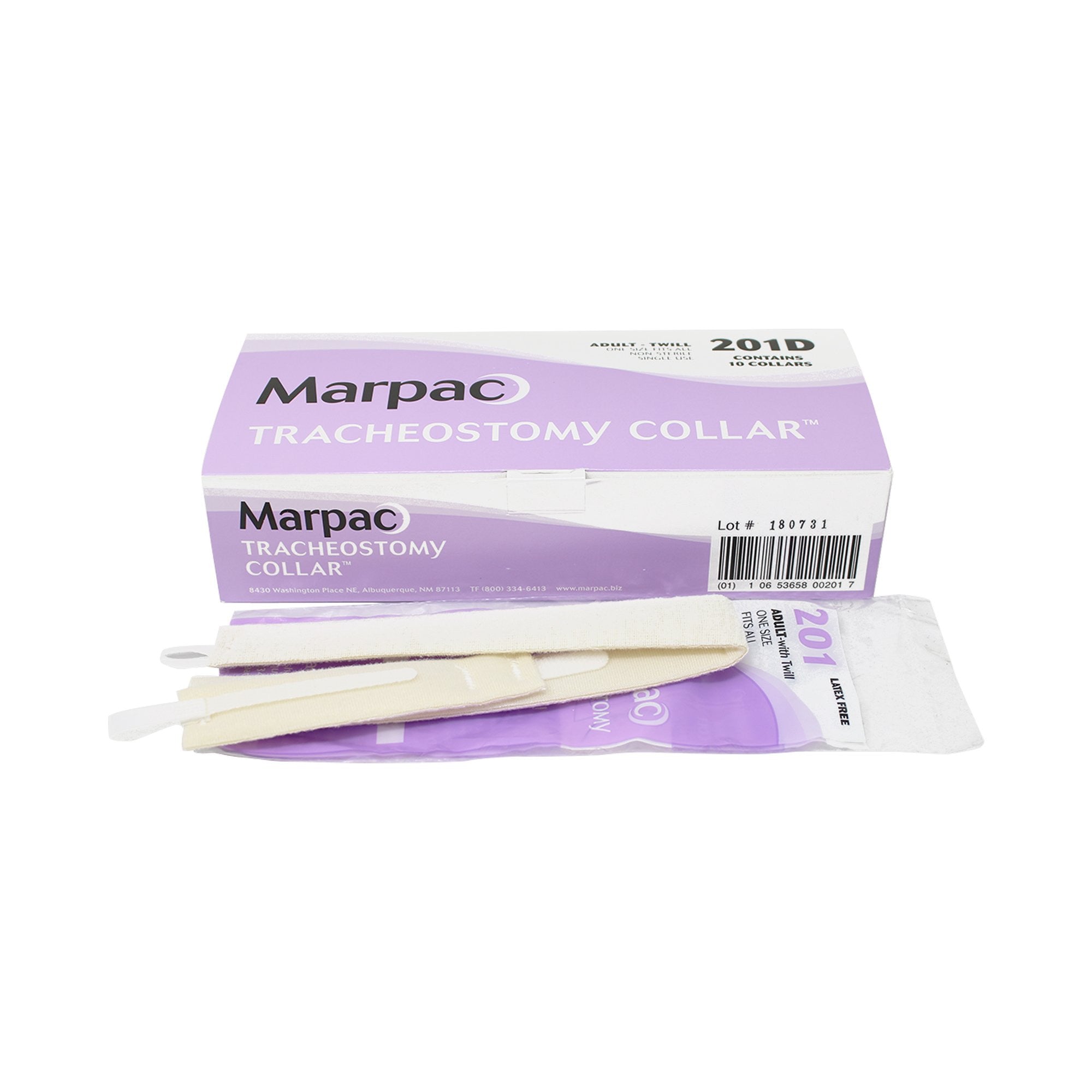 579742 - Marpac - Marpac Tracheostomy Tube Holder 1/2 X 21 Inch Adult, 201D, Pack of 1, (EA)