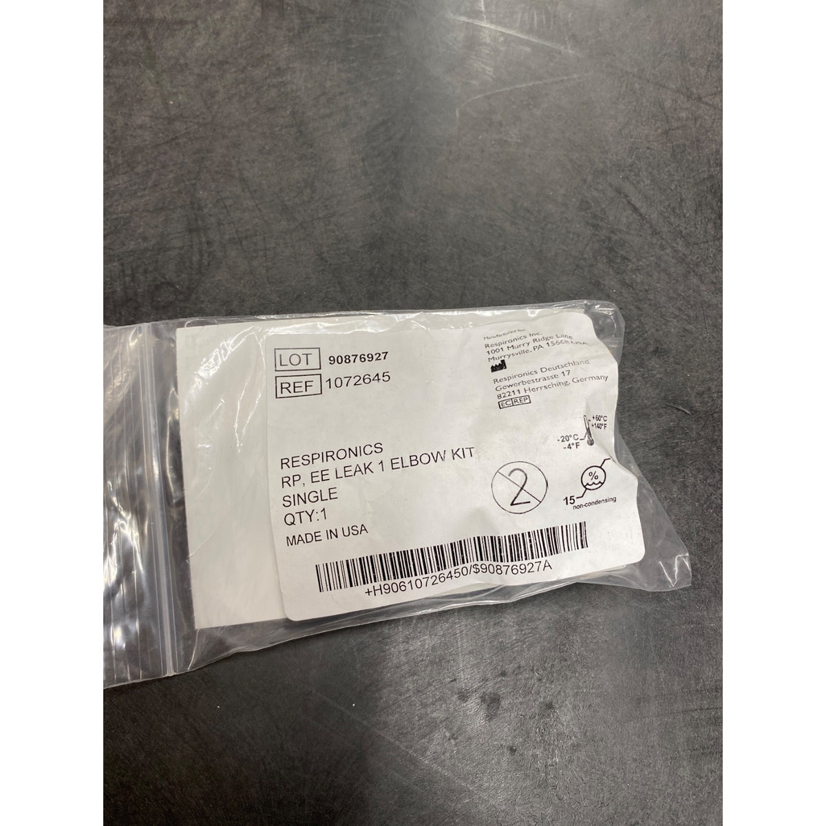 1072645 - RESPIRONICS - RP ee leak 1 elbow kit single, (EA/1)