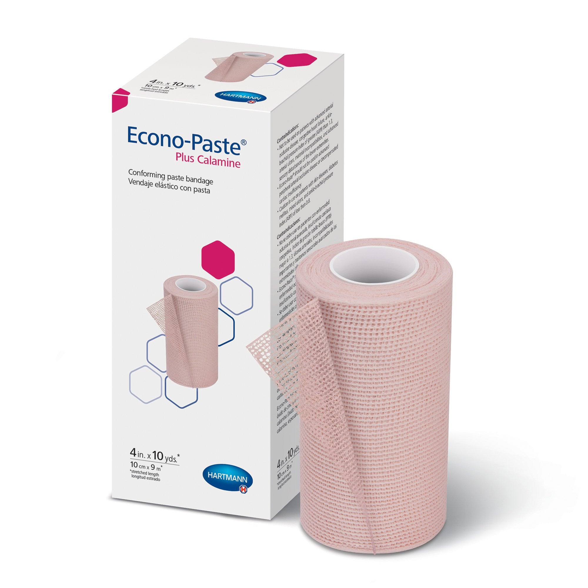 575836 - Econo - Econo-Paste Plus Calamine Unna Boot Zinc Oxide / Calamine 4 Inch X 10 Yard, 47410000, Case of 12, (CS)