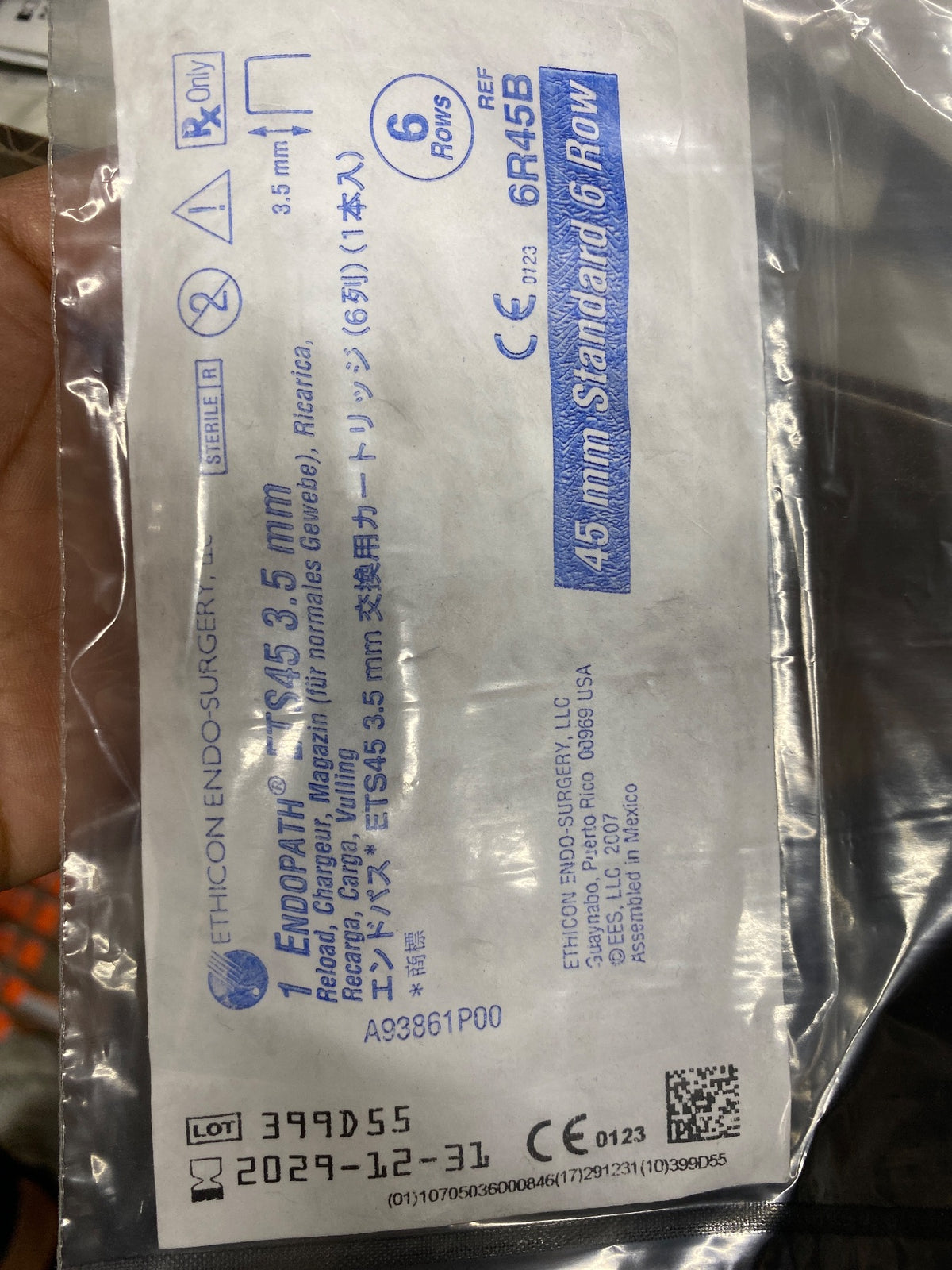 6R45B - ETHICON - Endopath ETS Articulating Linear Cutter Reload, 45 mm, (EA/1)