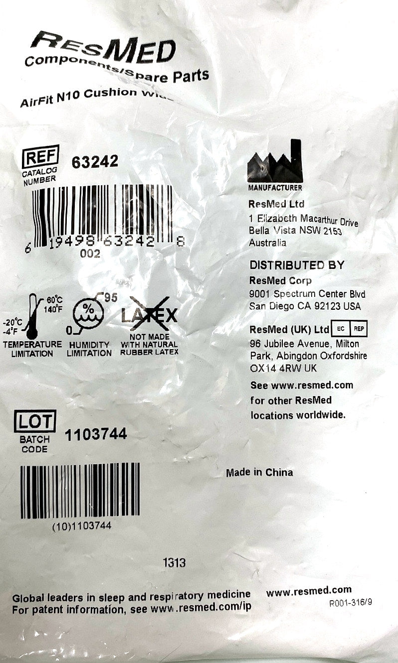63242 - RESMED - Air fit n10 cushion wide, (EA/1)