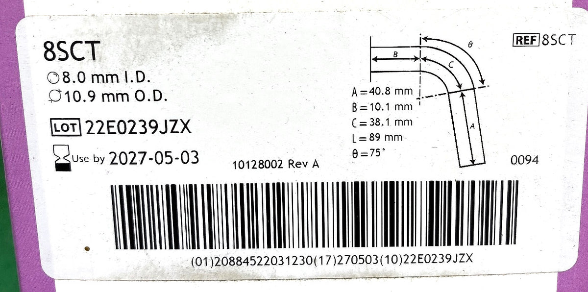 8SCT - COVIDIEN - Adult Tracheostomy Tube Cuffed,Single Cannula, (BX/1)