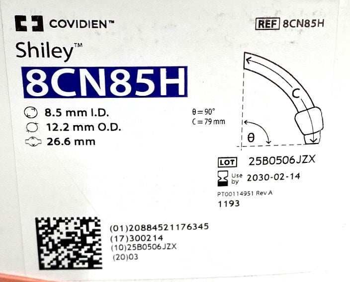 8CN85H - COVIDIEN - Adult Flexible Tracheostomy Tube with TaperGuard Cuff Disposable Inner Cannula, (BX/1)