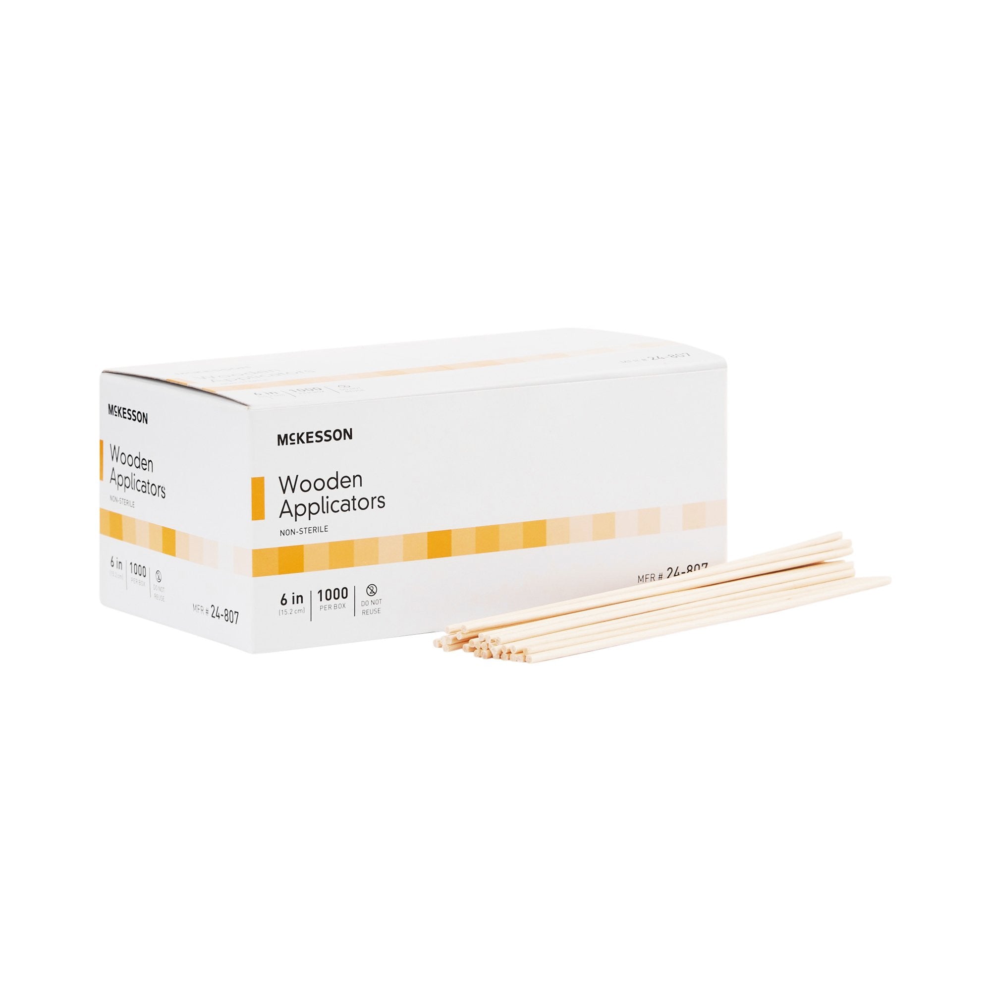 40100 - McKesson - McKesson Applicator Stick Without Tip Wood Shaft 6 in , 24-807, Case of 20000, (CS)