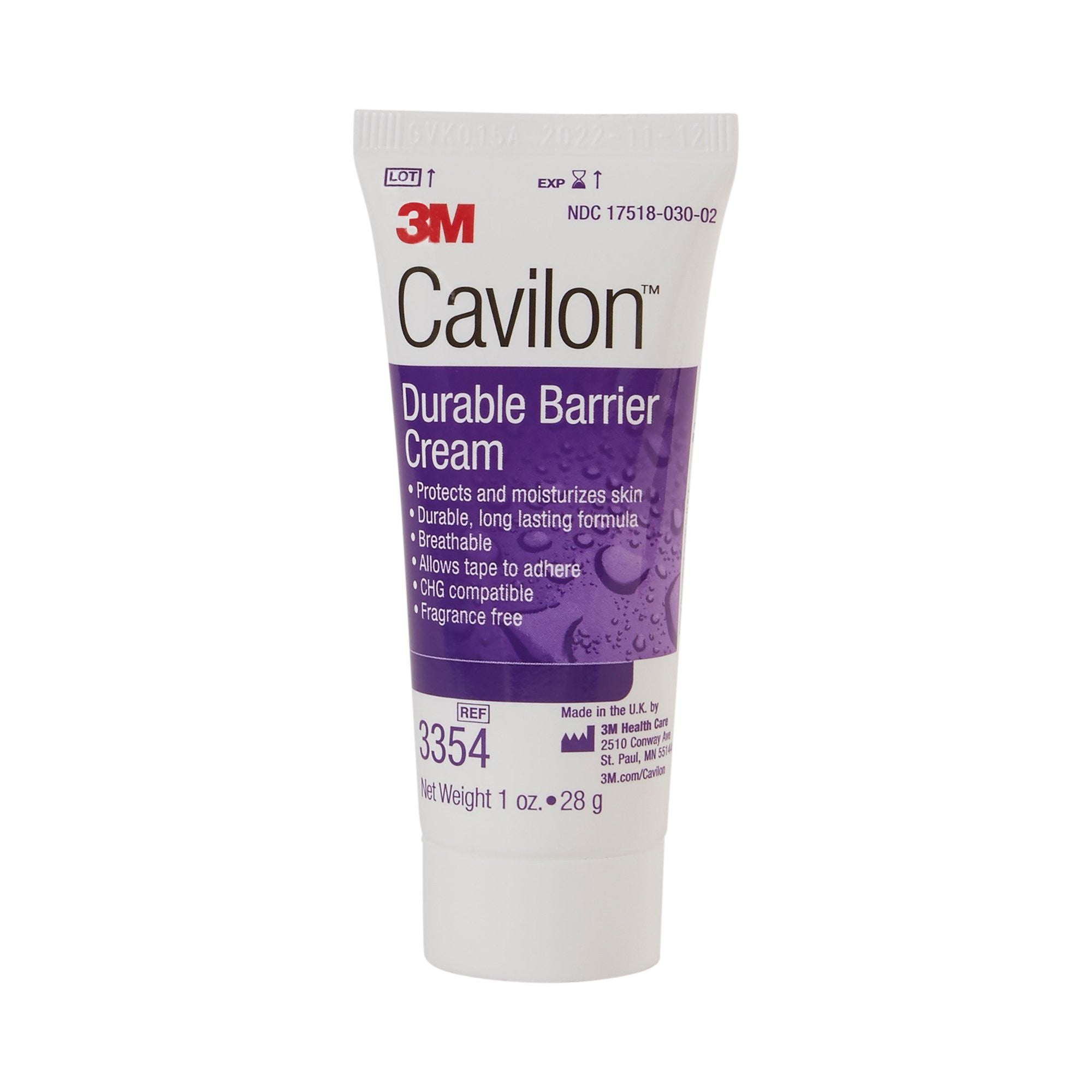 842937 - 3M - Skin Protectant 3M Cavilon 1 oz. Tube Unscented Cream, 3354 Case of 48, (CS)