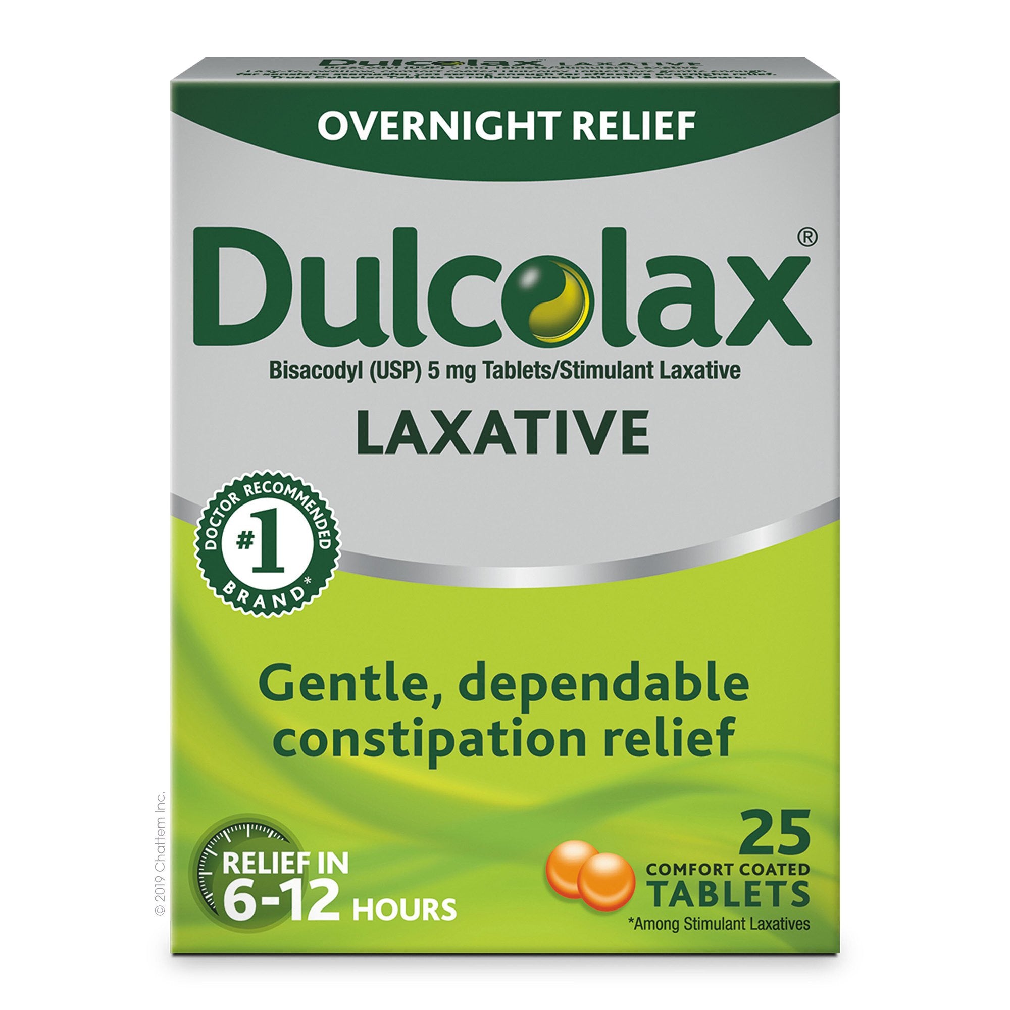 853012 - Dulcolax - Laxative Dulcolax Tablet 25 5 mg Strength Bisacodyl USP Box of 1, (BX)