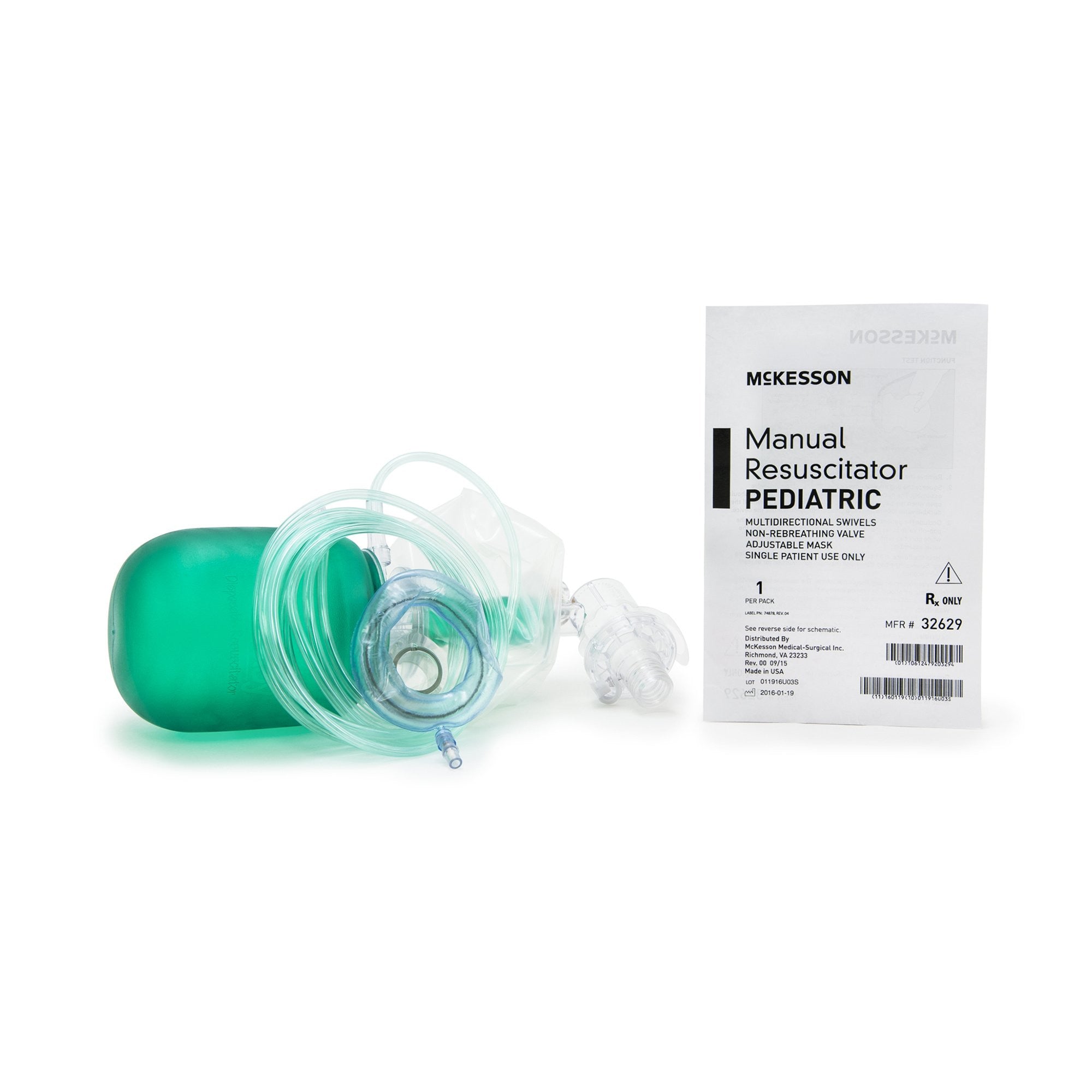 854496 - McKesson - Pediatric Manual Resuscitator with Face Mask McKesson 32629, Case of 12, (CS)