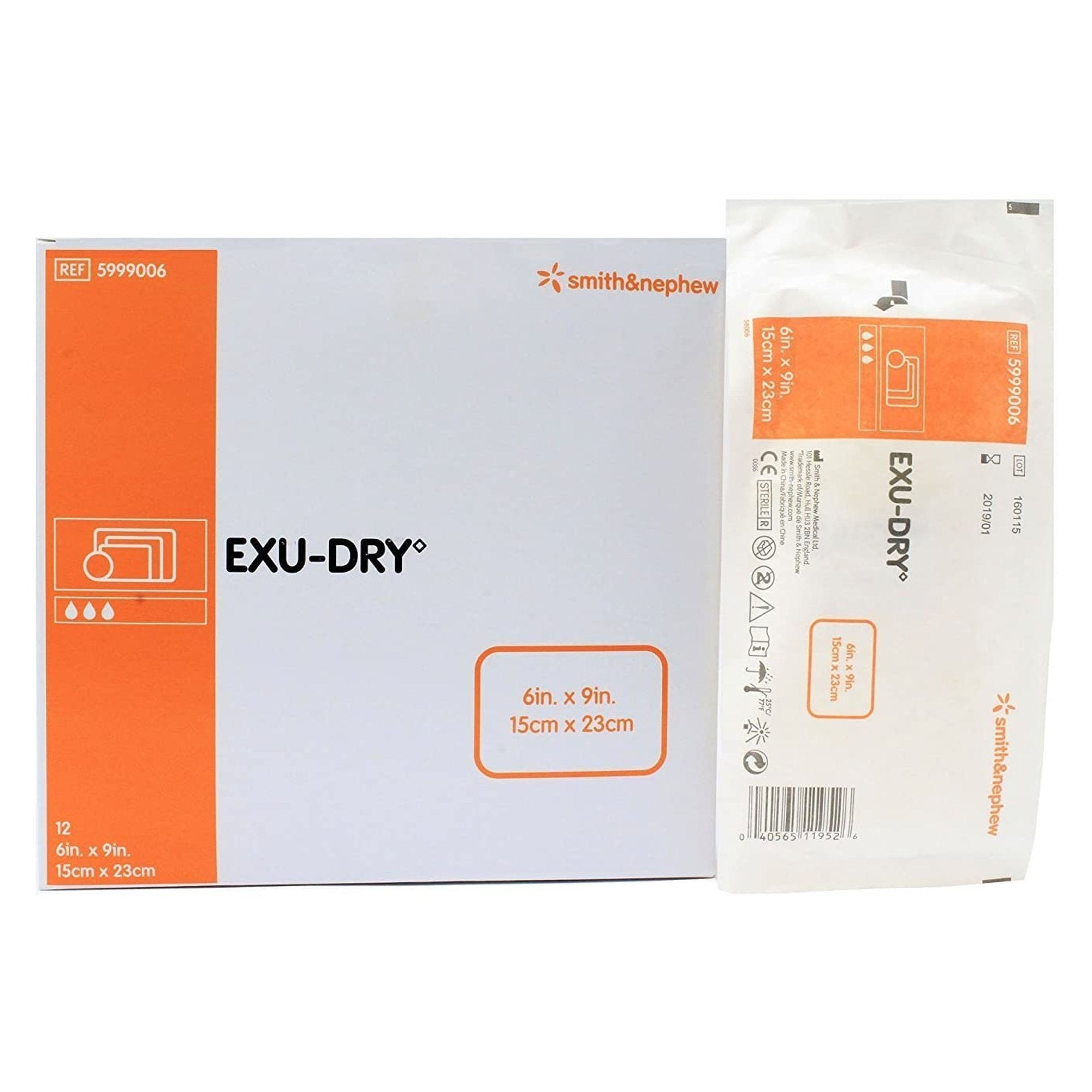 359767 - EXU-DRY - EXU-DRY Anti-Shear Super Absorbent Dressing 6 X 9 Inch Rectangle, 5999006, Case of 48, (CS)