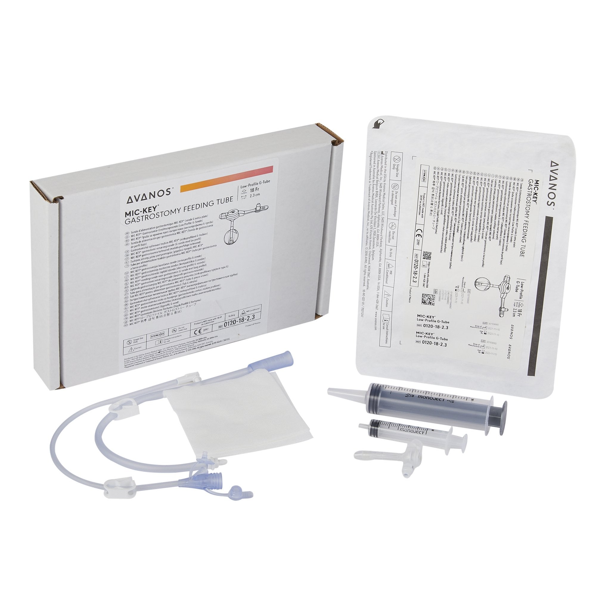 316668 - MIC - MIC-Key Low Profile Gastrostomy Tube Kit 18 Fr. 2.3 cm Tube Silicone Sterile, 0120-18-2.3, Pack of 1, (EA)