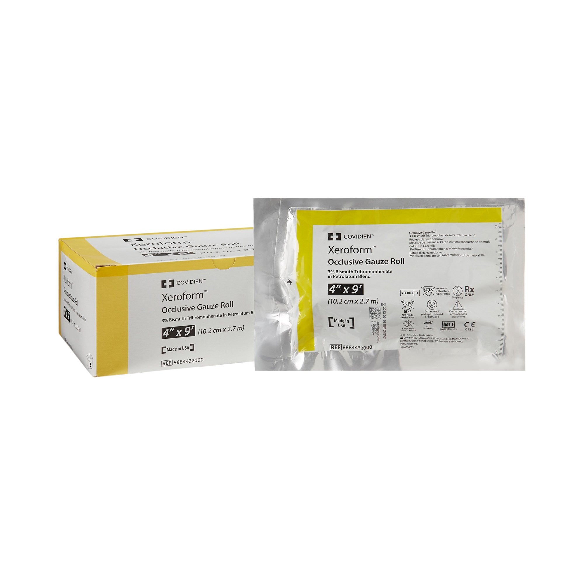 229330 - Xeroform - Xeroform Occlusive Xeroform Petrolatum Impregnated Dressing Roll 4 in X 3 Yard Sterile Pack of 1, (EA)