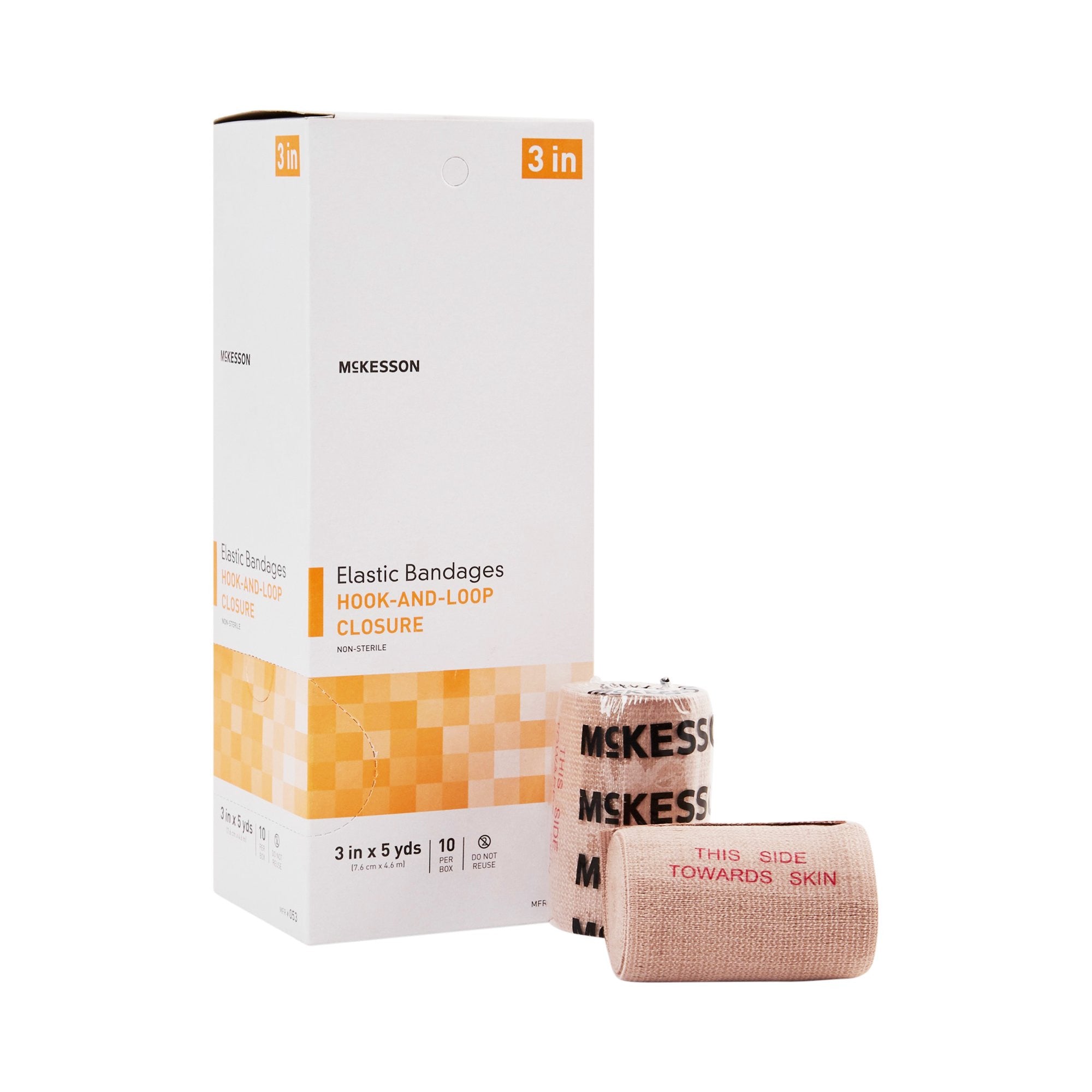 911814 - McKesson - McKesson Elastic Bandage, 3'' x 5 Yard, Non Sterile, Latex-free, Tan, Case of 50, (CS)