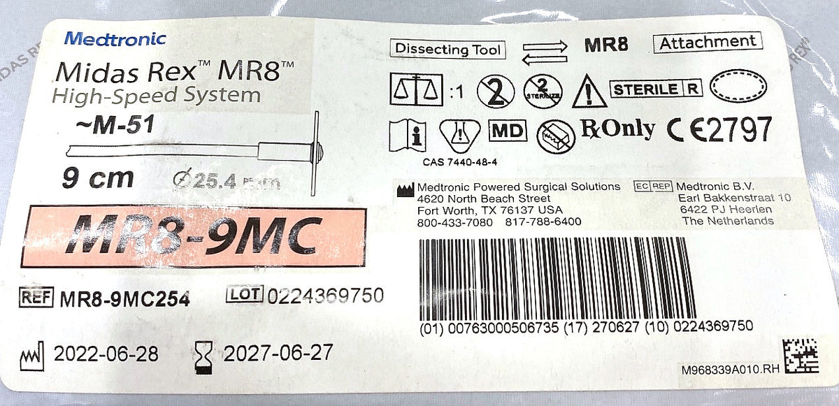 MR8-9MC254 - MEDTRONIC - TOOL MR8-9MC254 MR8 9CM DMD WHL 25.4MM, (EA/1)