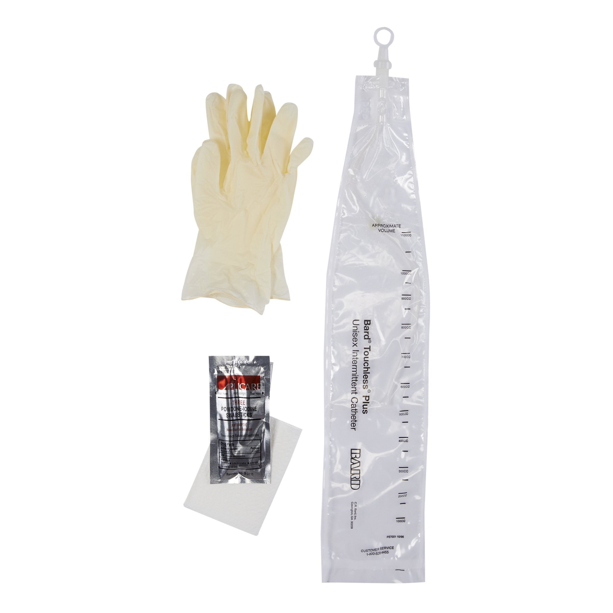 930103 - Touchless Plus - Intermittent Catheter Tray Touchless Plus Closed System, Straight Tip 14 Fr. Without Balloon Vinyl 4A5144 Case of 50, (CS)
