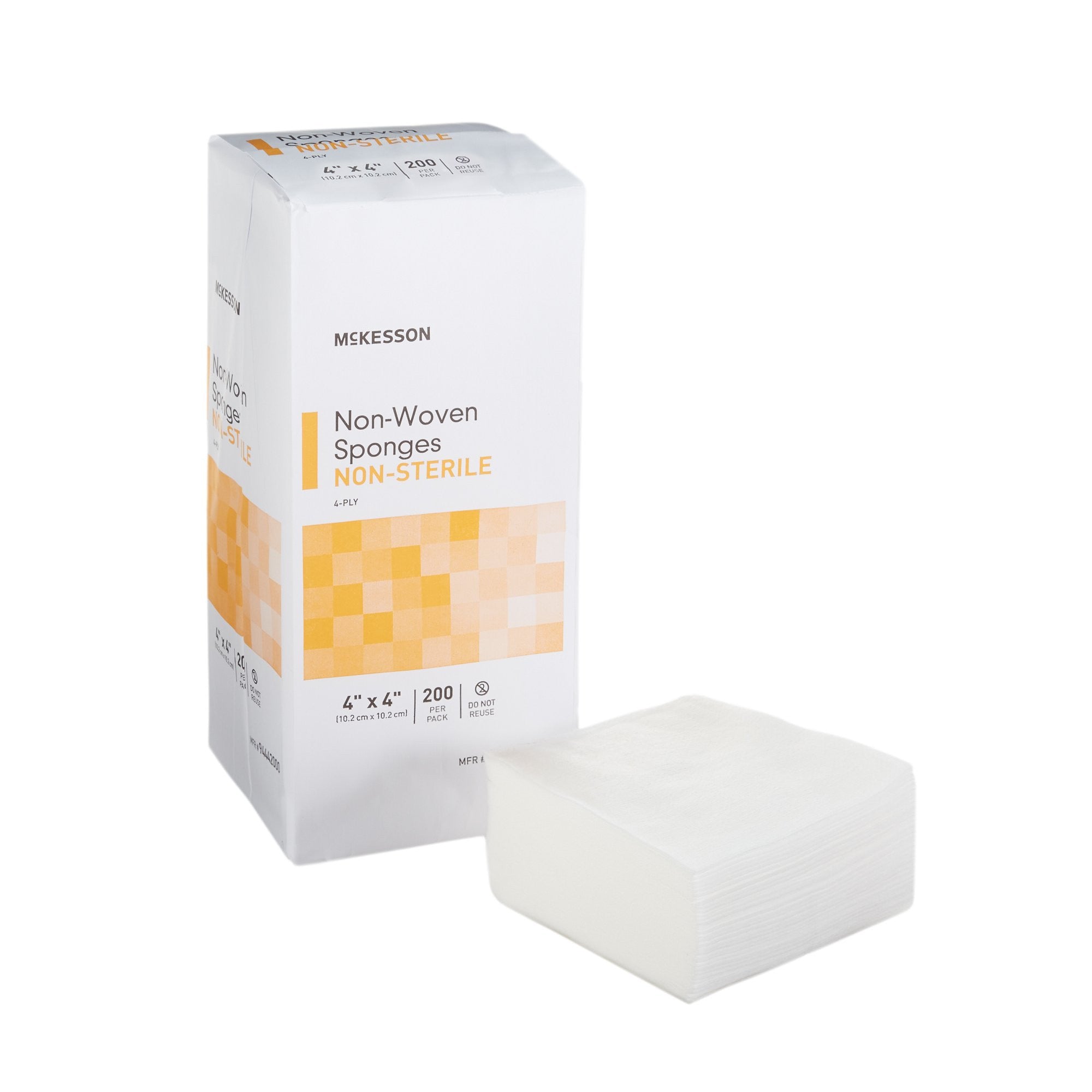 446036 - McKesson - McKesson Nonwoven Sponge 4 X 4 in 4-Ply NonSterile , 94442000, Case of 2000, (CS)
