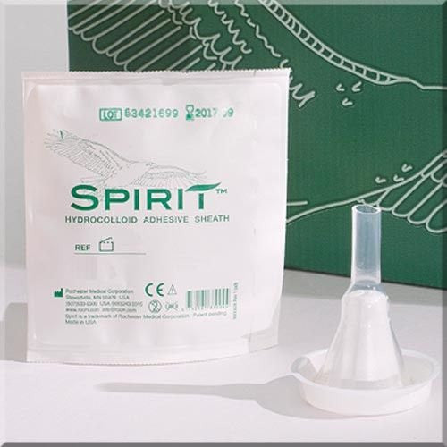 938378 - Spirit - Male External Catheter Spirit1 Self-Adhesive Seal Hydrocolloid Silicone Small 35101 Pack of 1, (EA)