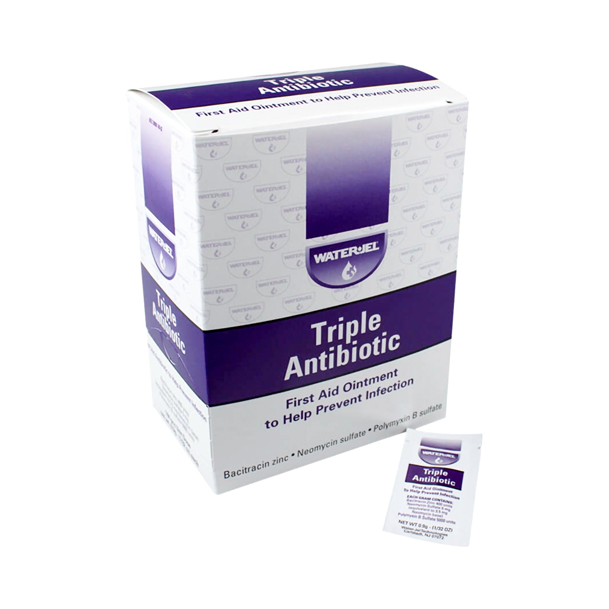 943299 - WATER JEL - Water Jel Triple Antibiotic Ointment 0.9 g, Individual Packet, 12 Boxes of, Case of 1728, (CS)