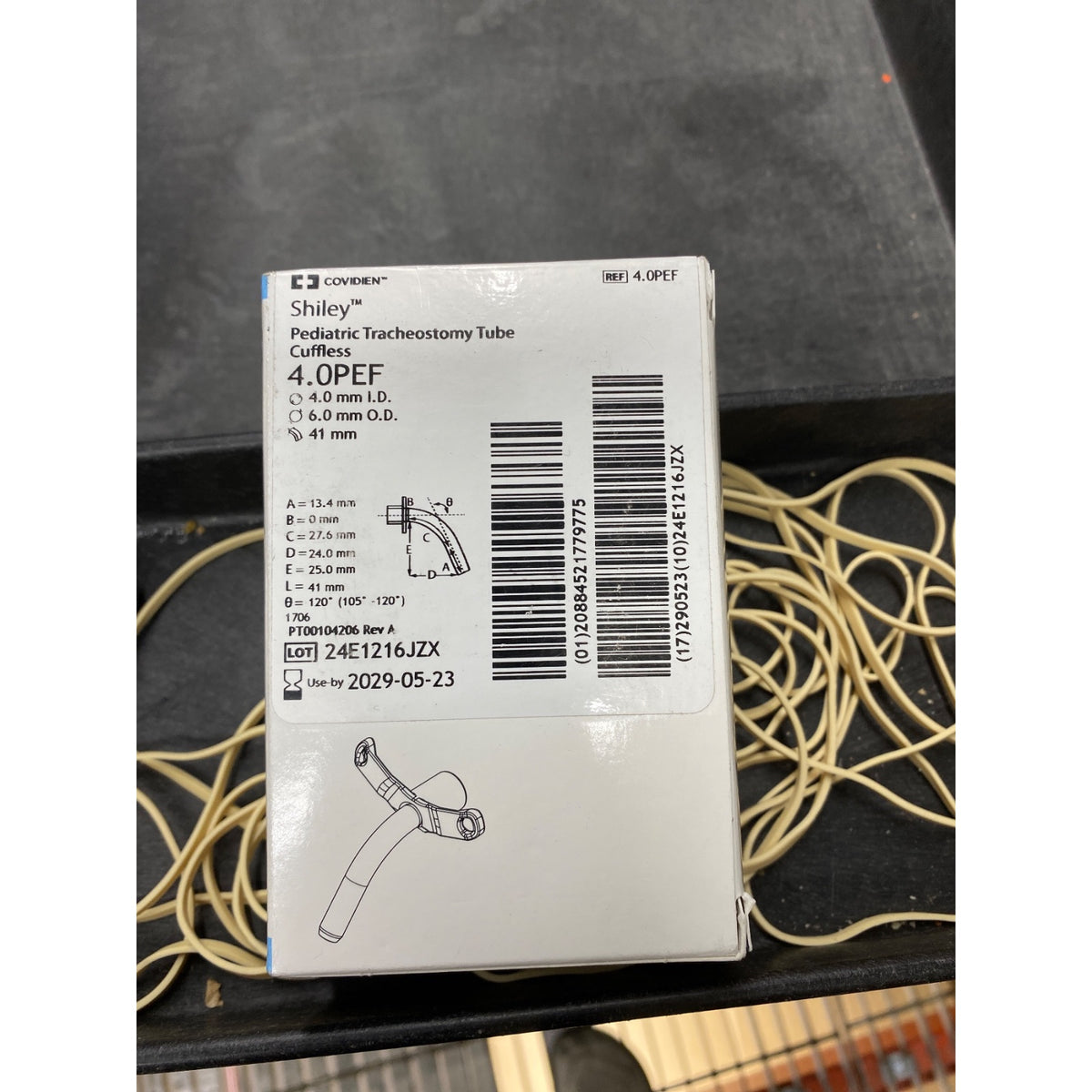 4.0PEF - COVIDIEN - Pediatric Tracheostomy Tube Cuffless, (BX/1)