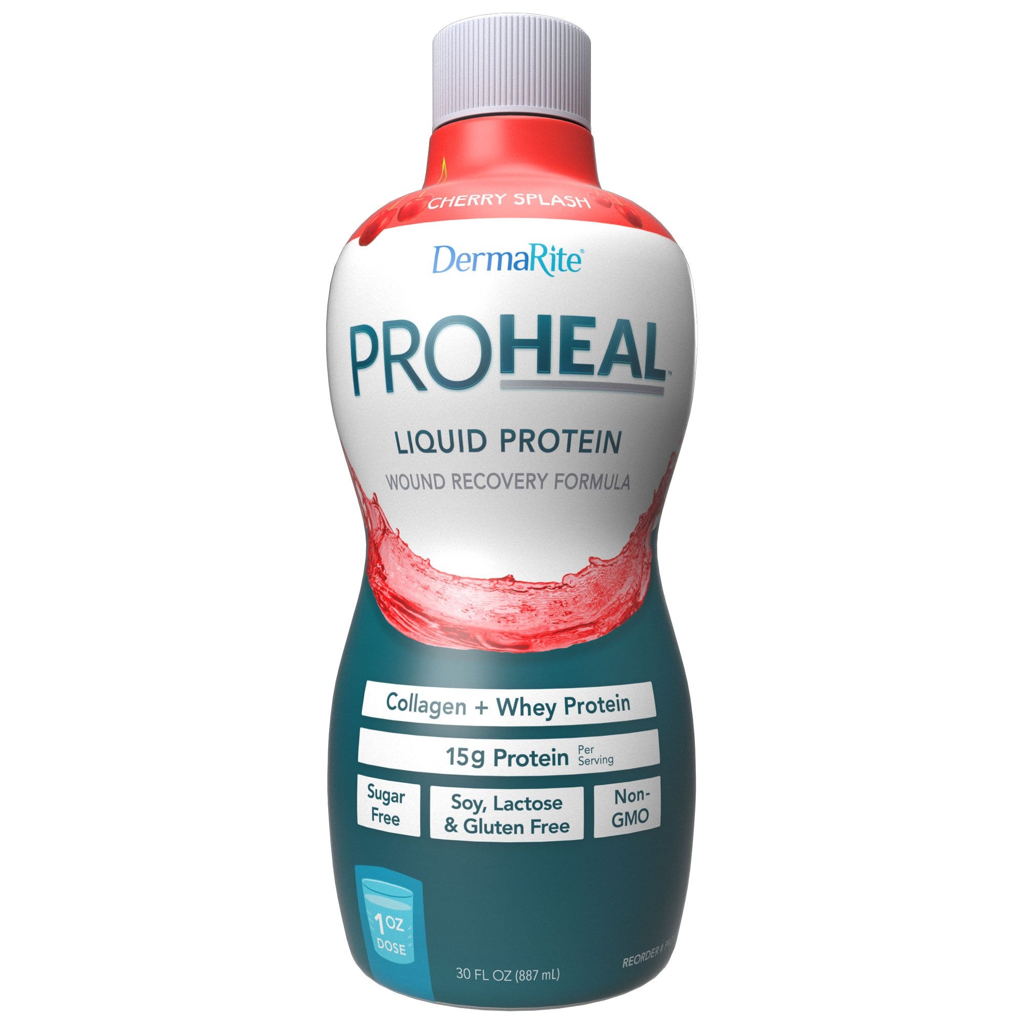 956934 - ProHeal - ProHeal Liquid Protein, Collagen and Whey Protein, for Wound Healing, Cherry Splash Flavor, 30 oz, Bottle of 1, (EA)