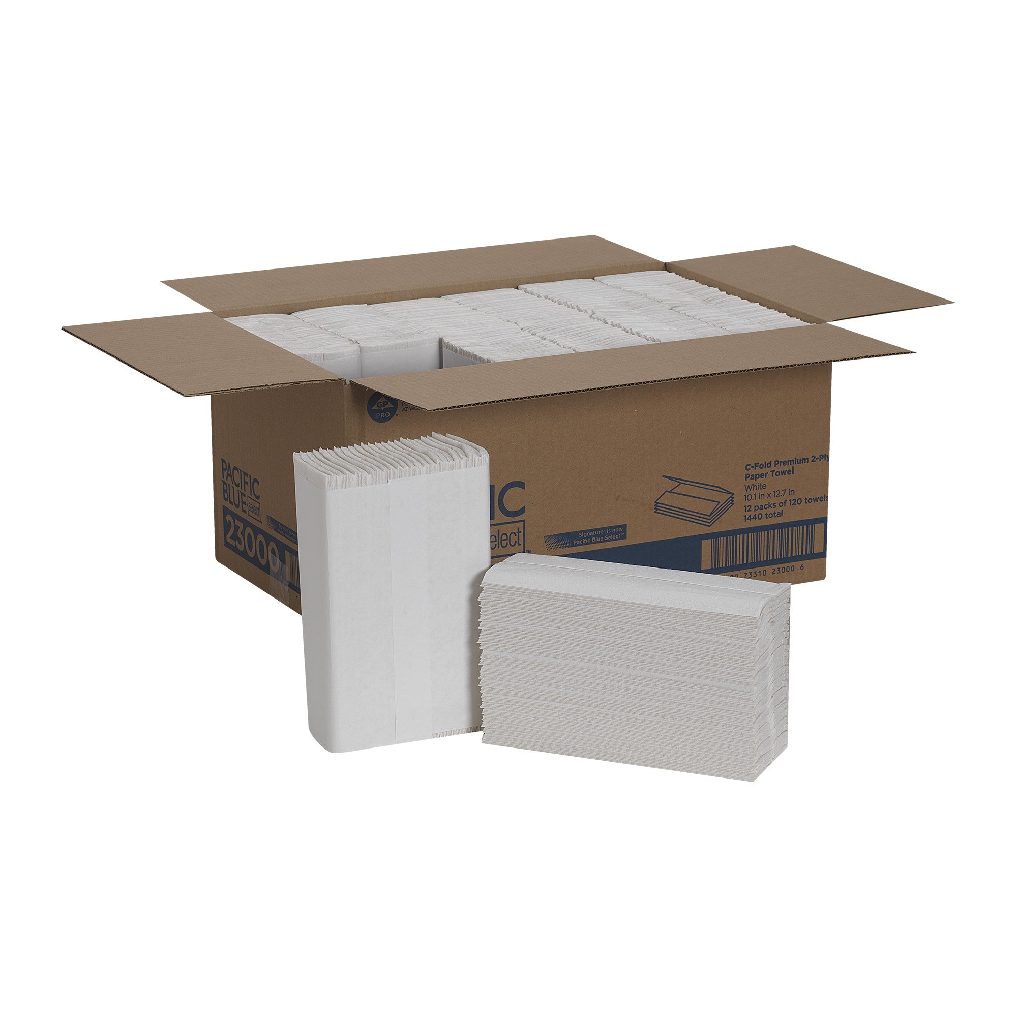 957531 - Pacific Blue - Paper Towel Pacific Blue Select C-Fold 13-1/5 x 10-1/10 Inch 23000 Case of 12, (CS)