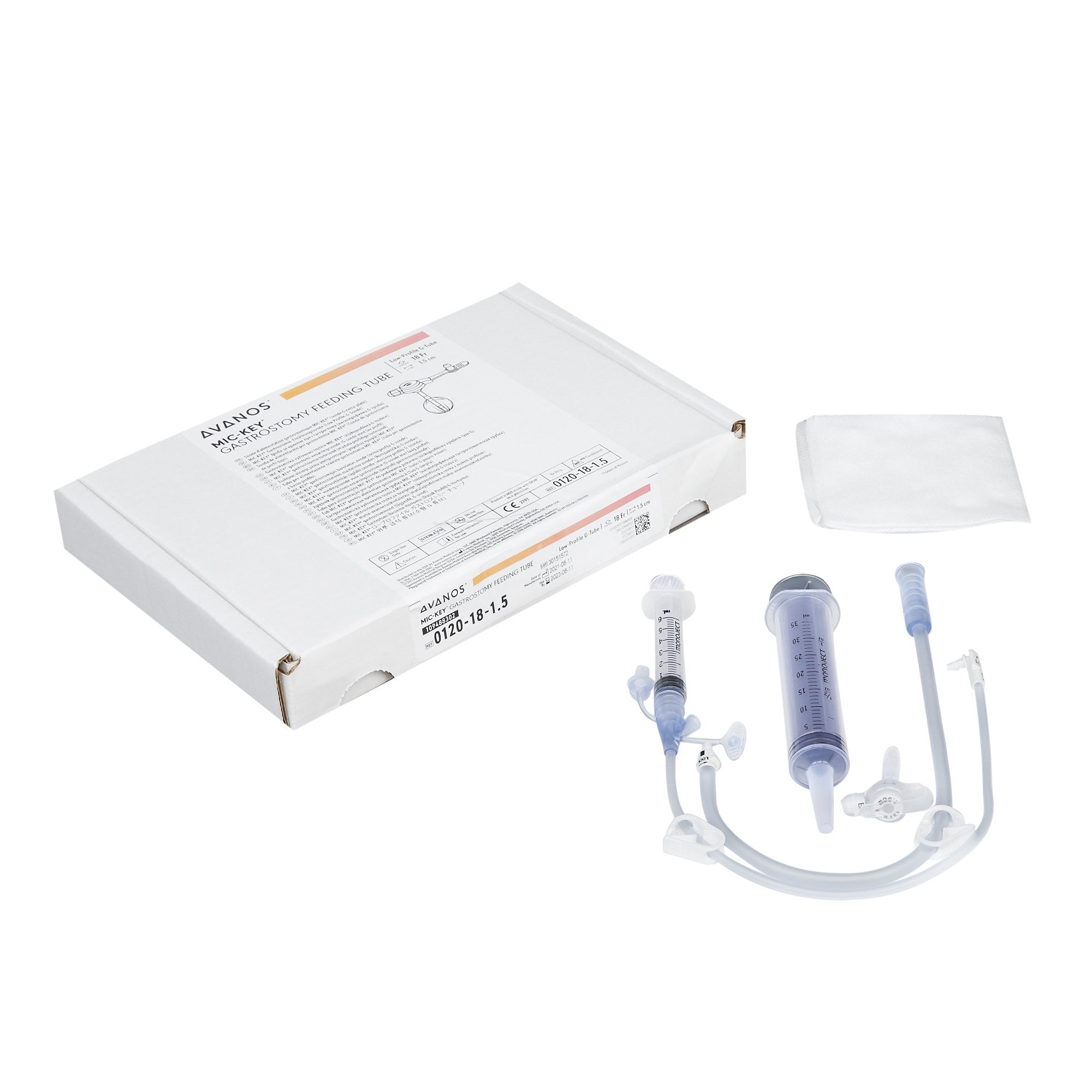 282084 - MIC - MIC-Key Low Profile Gastrostomy Tube Kit 18 Fr. 1.5 cm Tube Silicone Sterile, 0120-18-1.5, Pack of 1, (EA)
