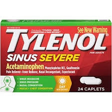 983046 - Tylenol - Cold and Sinus Relief Tylenol Sinus + Headache 325 mg - 5 mg Strength Tablet Bottle of 1, (BT)